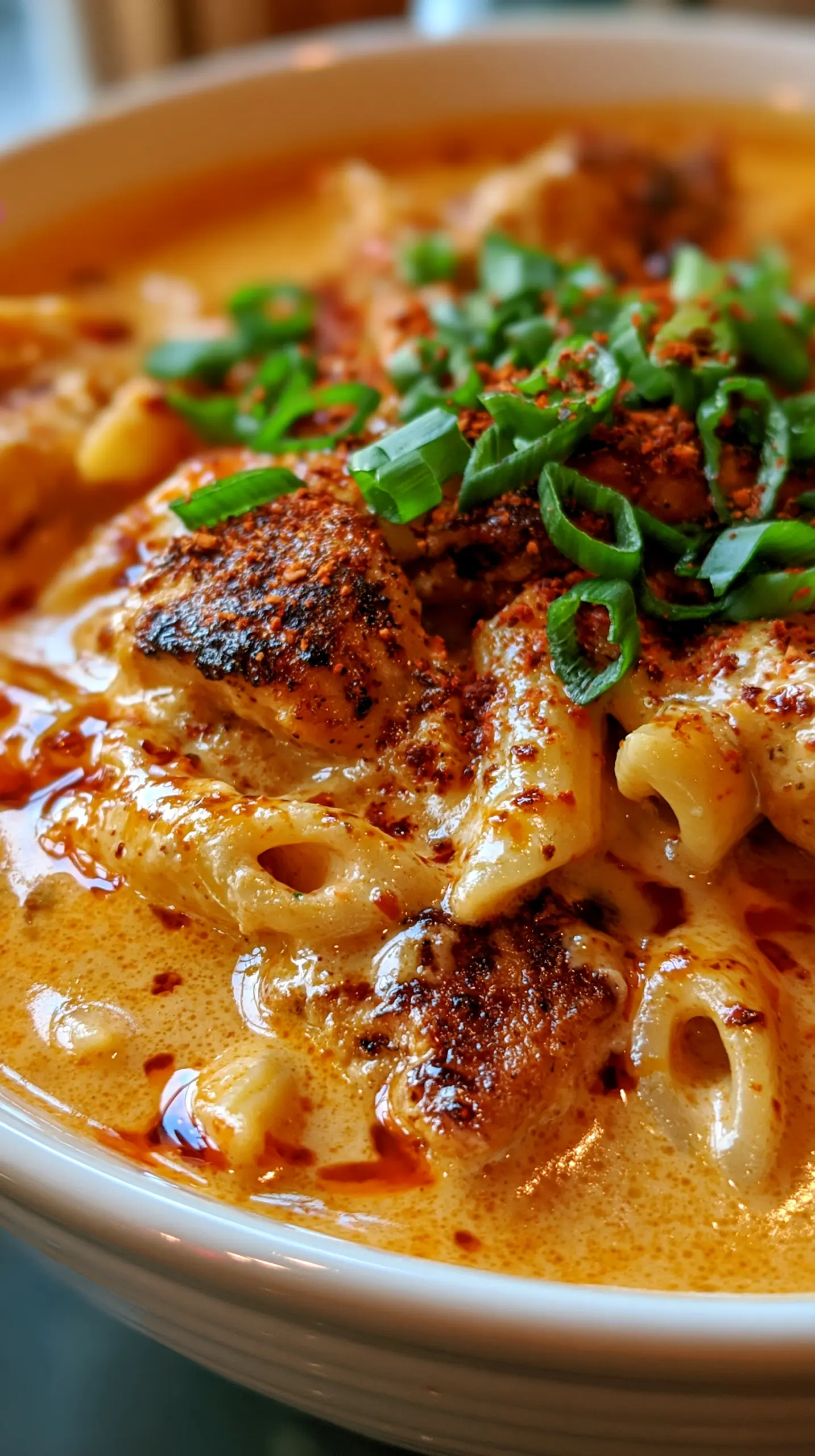 Creamy Cajun Chicken Pasta Soup Serving suggestion for Creamy Cajun Chicken Pasta Soup — Cajun Chicken Pasta Soup