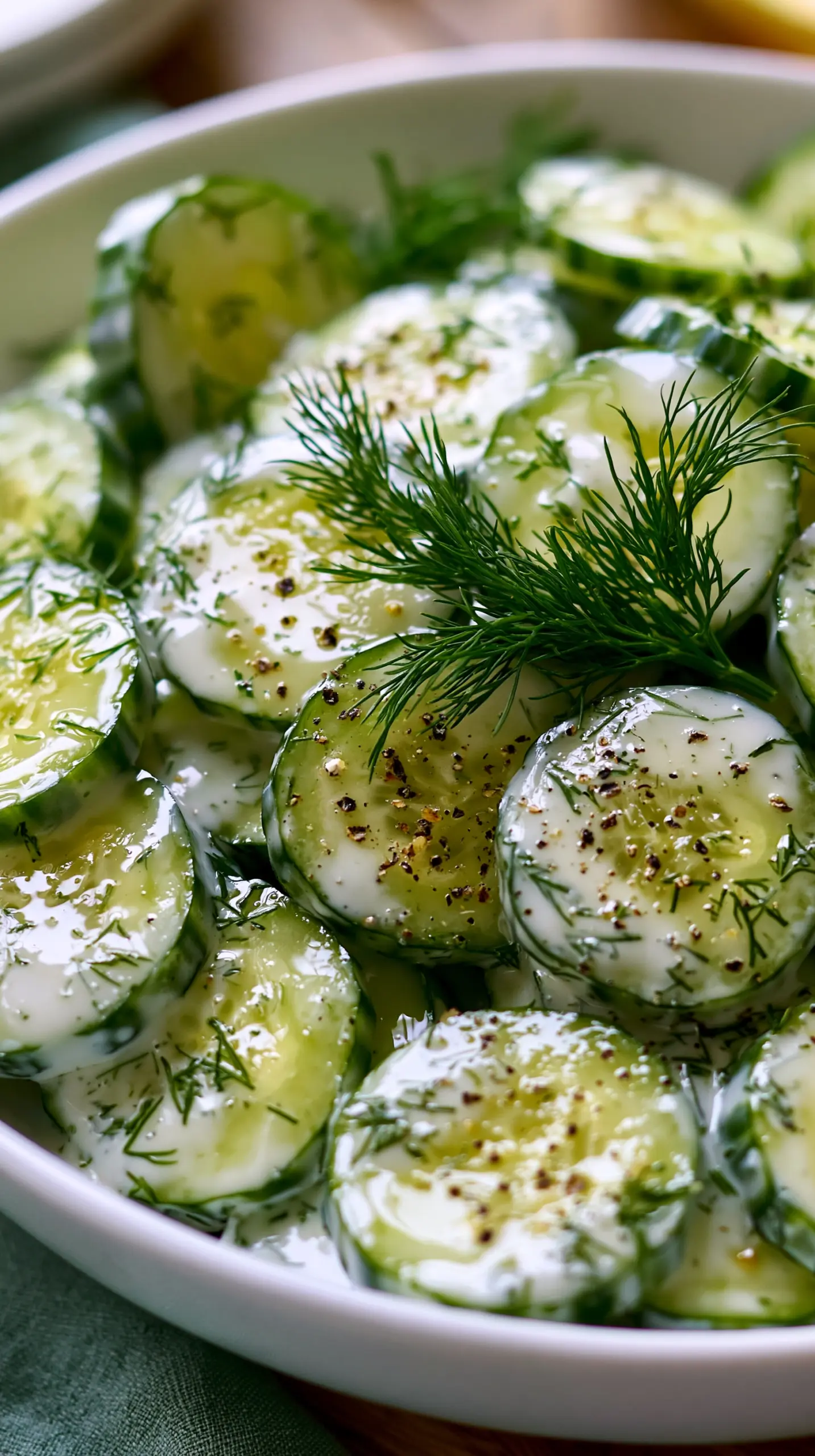 Creamy Cucumber Salad Step-by-step preparation of Creamy Cucumber Salad (creamy cucumber salad)