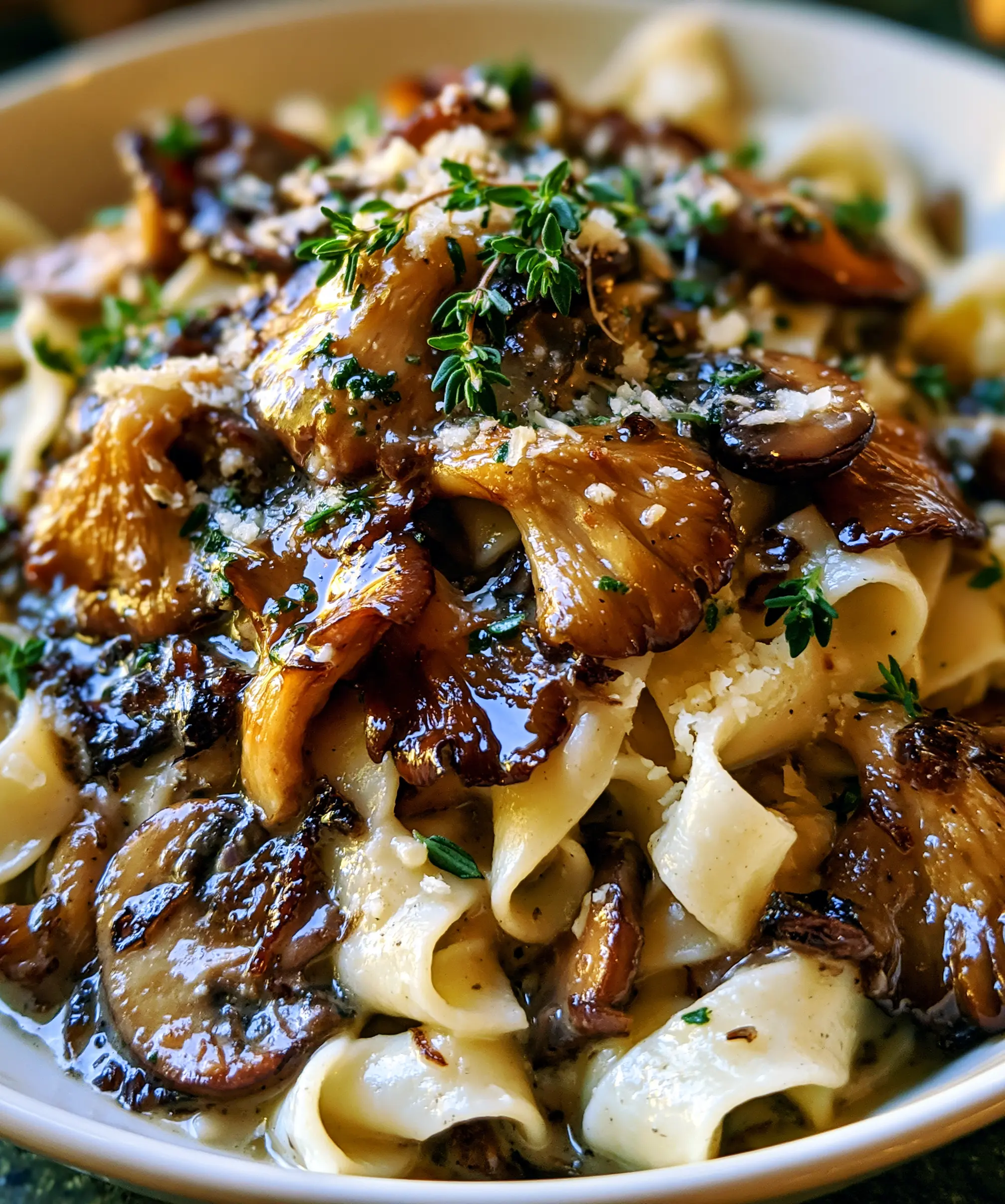 Creamy Oyster Mushroom Pasta — homemade Creamy Oyster Mushroom Pasta recipe