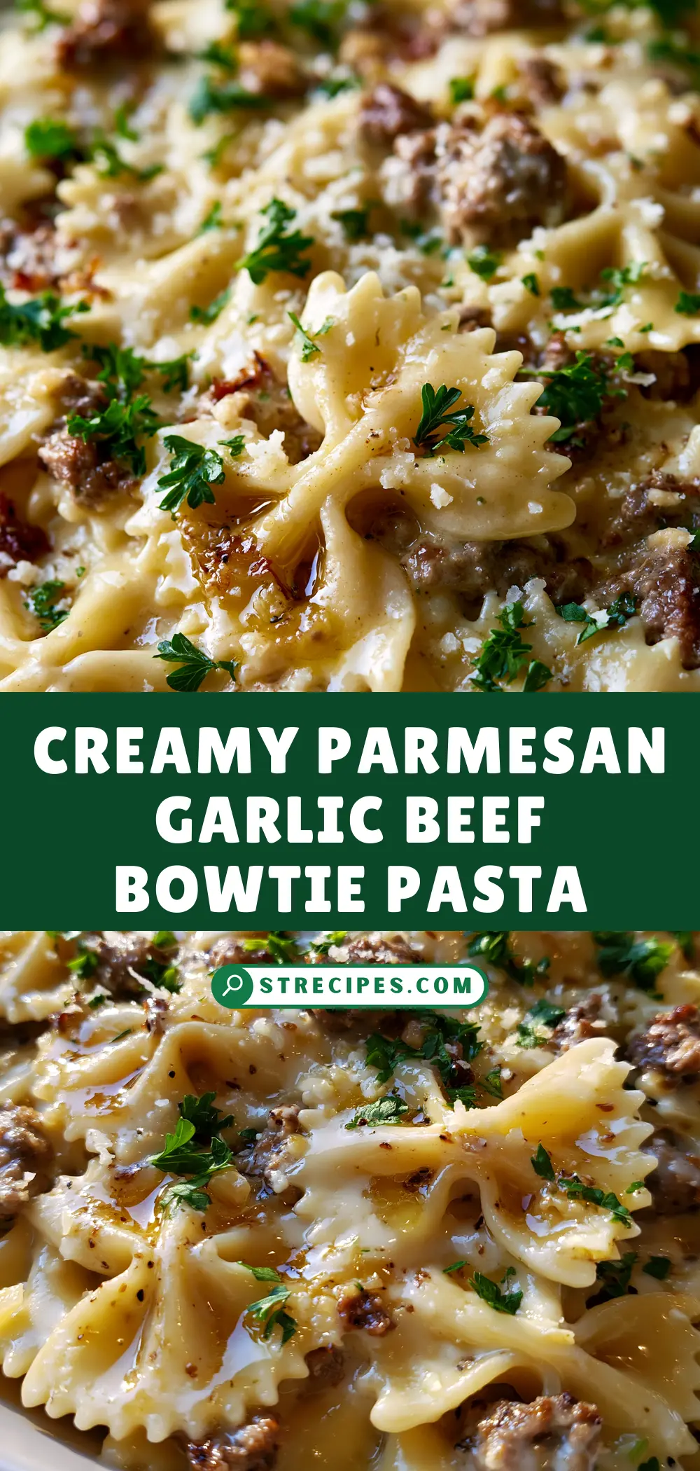 Creamy Parmesan Garlic Beef Bowtie Pasta Creamy Parmesan Garlic Beef Bowtie Pasta — homemade Creamy Parmesan Garlic Beef Bowtie Pasta recipe