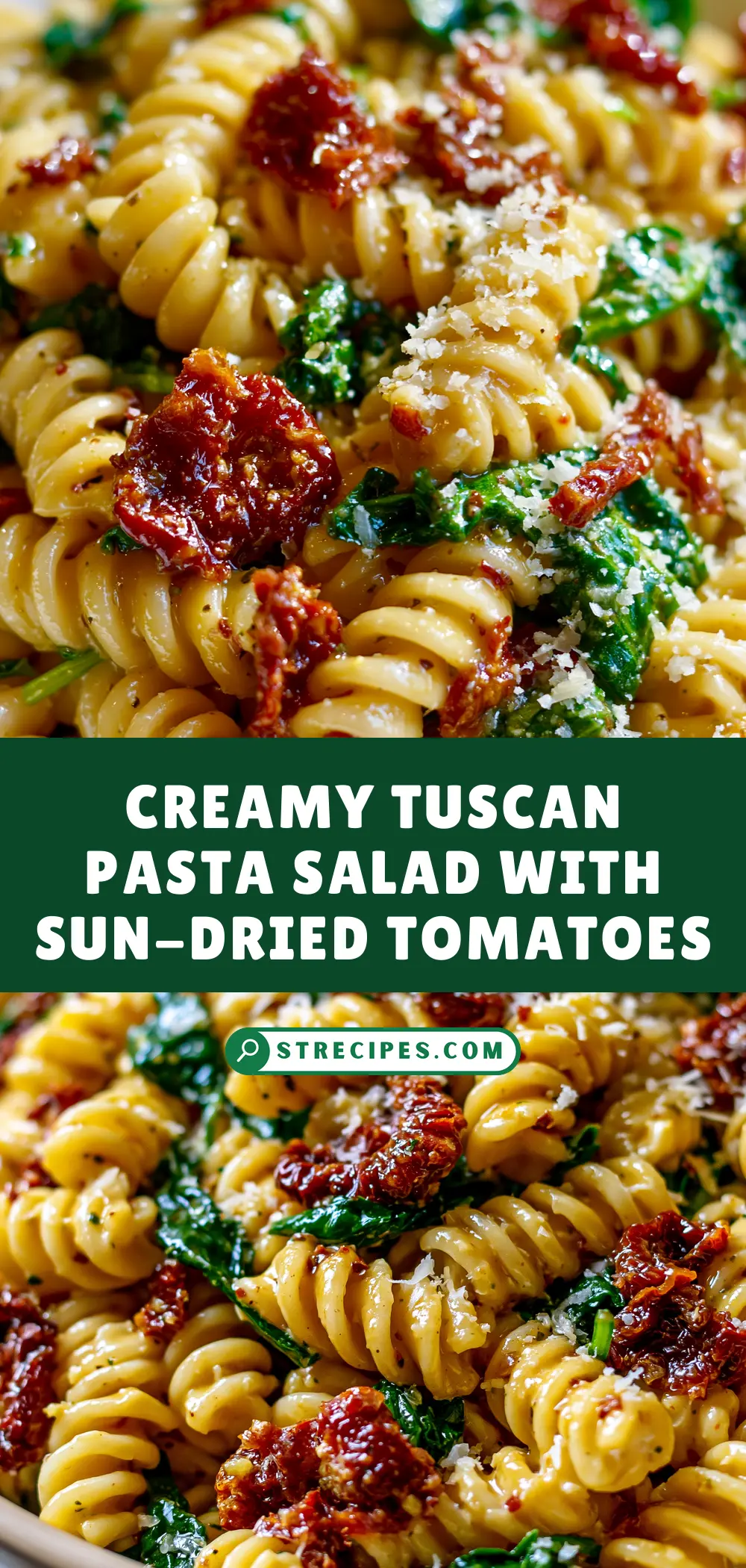 Creamy Tuscan Pasta Salad with Sun-Dried Tomatoes Creamy Tuscan Pasta Salad with Sun-Dried Tomatoes — homemade Creamy Tuscan Pasta Salad recipe