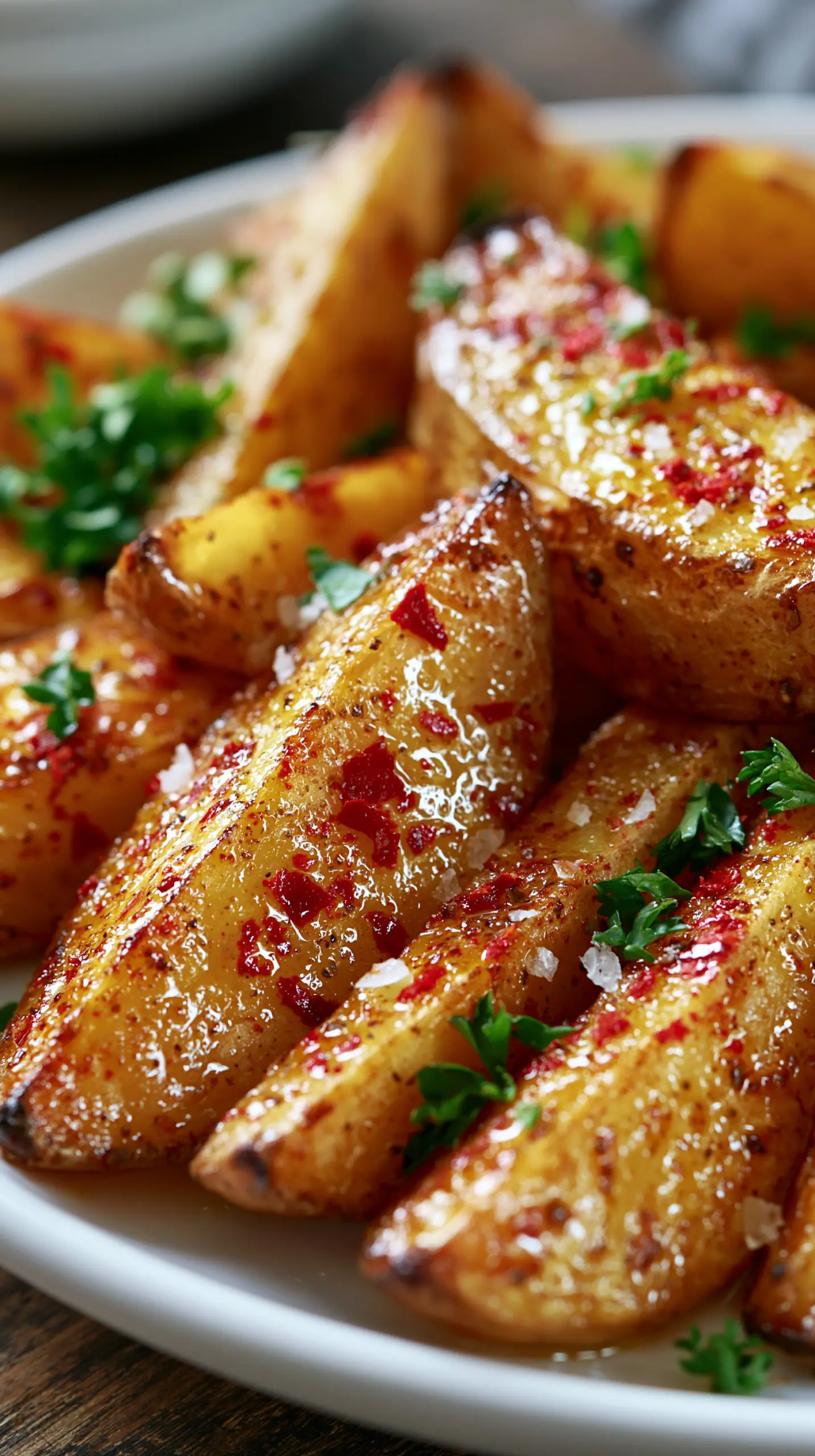 Step-by-step preparation of Crispy Baked Potato Wedges (crispy baked potato wedges)