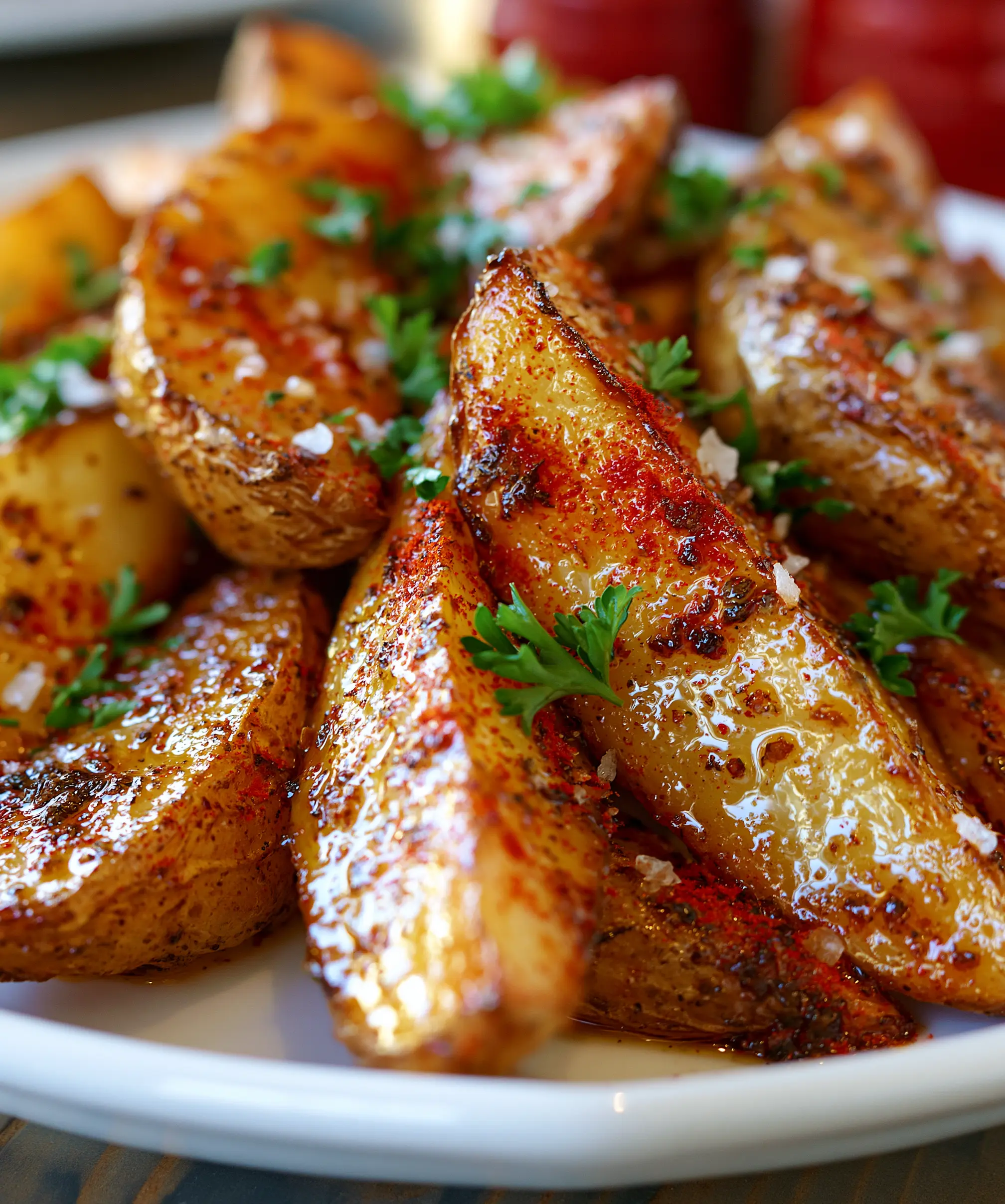 Crispy Baked Potato Wedges — homemade crispy baked potato wedges recipe