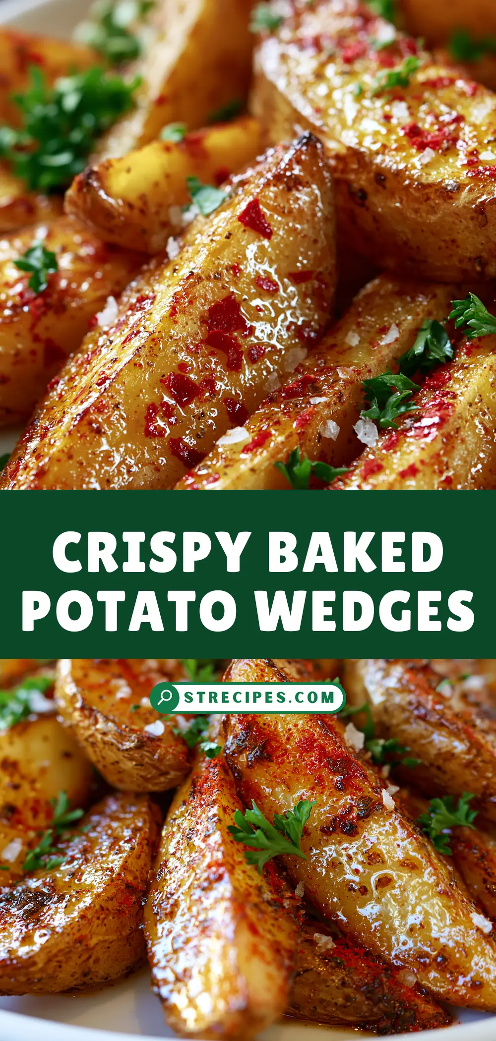 Crispy Baked Potato Wedges — homemade crispy baked potato wedges recipe