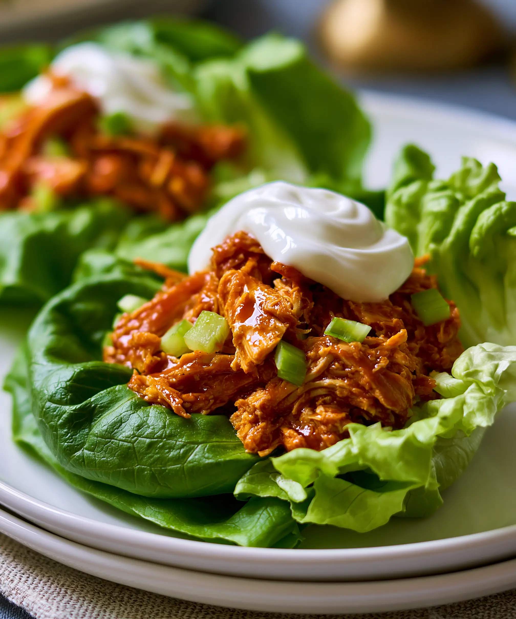 Delicious Buffalo Chicken Lettuce Wraps — homemade Buffalo Chicken Lettuce Wraps recipe