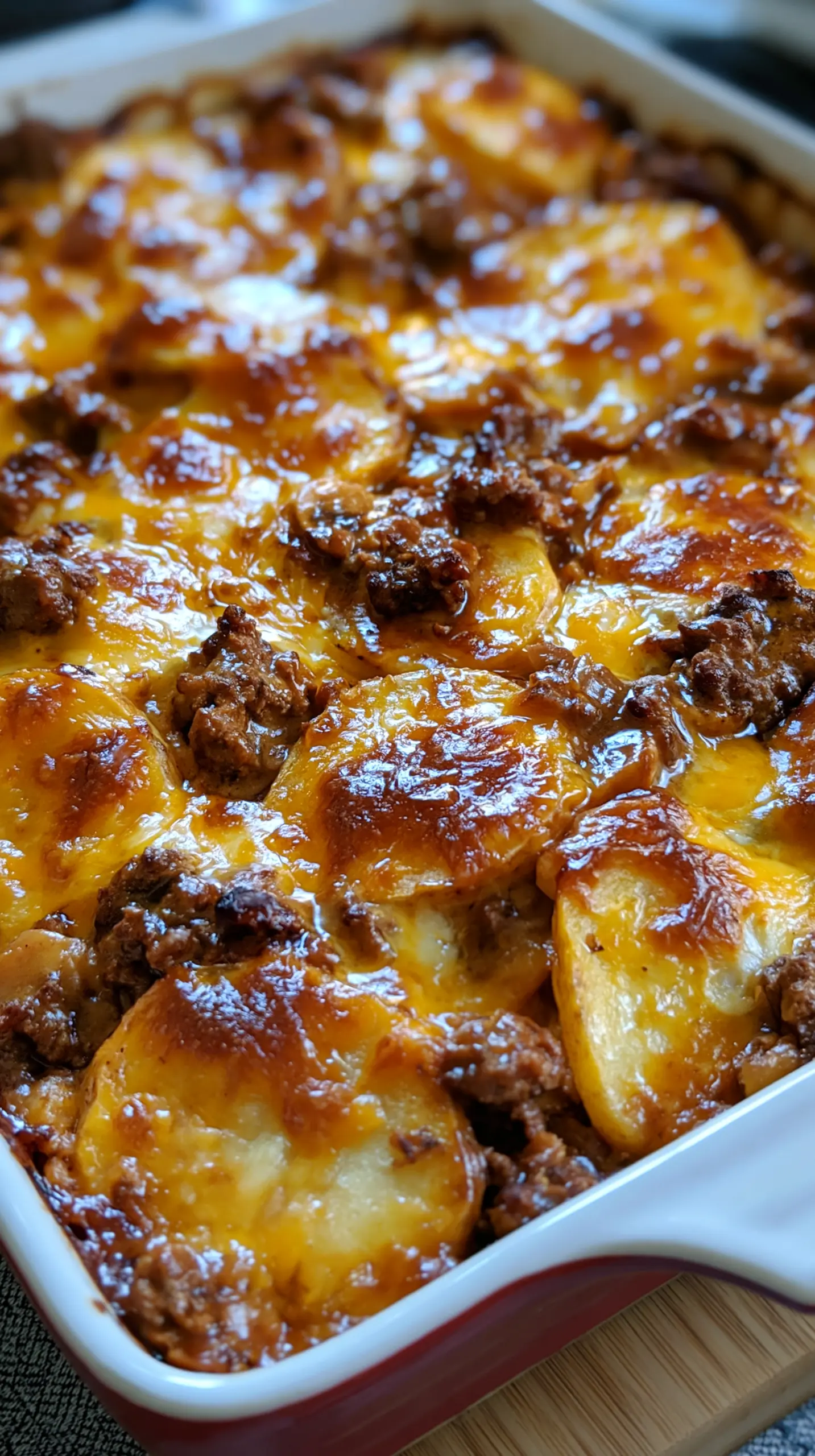 Serving suggestion for Easy Hamburger Potato Casserole — hamburger potato casserole