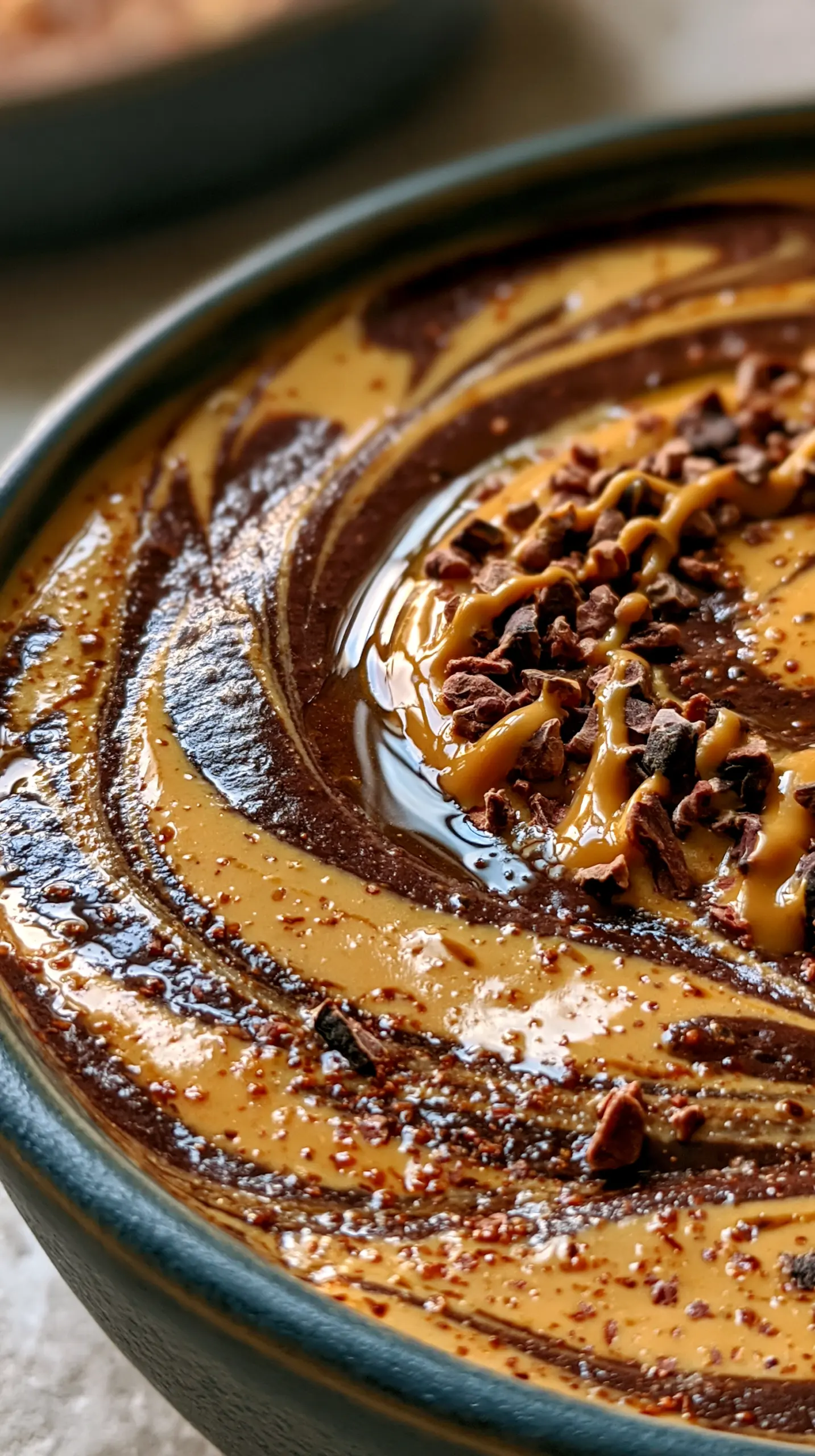 Step-by-step preparation of Easy High Protein Chocolate Peanut Butter Smoothie Bowl (high protein chocolate peanut butter smo