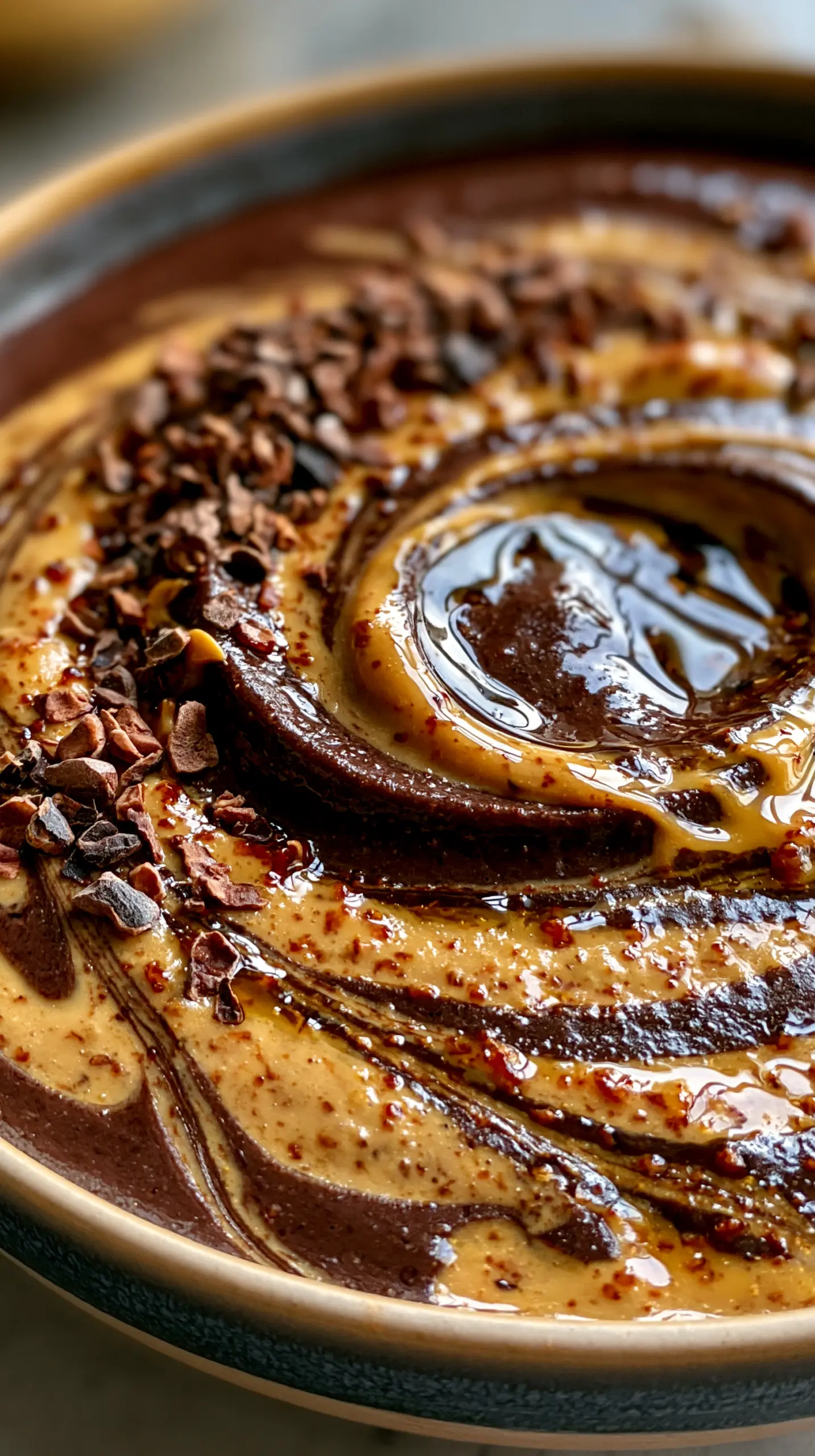 Serving suggestion for Easy High Protein Chocolate Peanut Butter Smoothie Bowl — high protein chocolate peanut butter smoothi