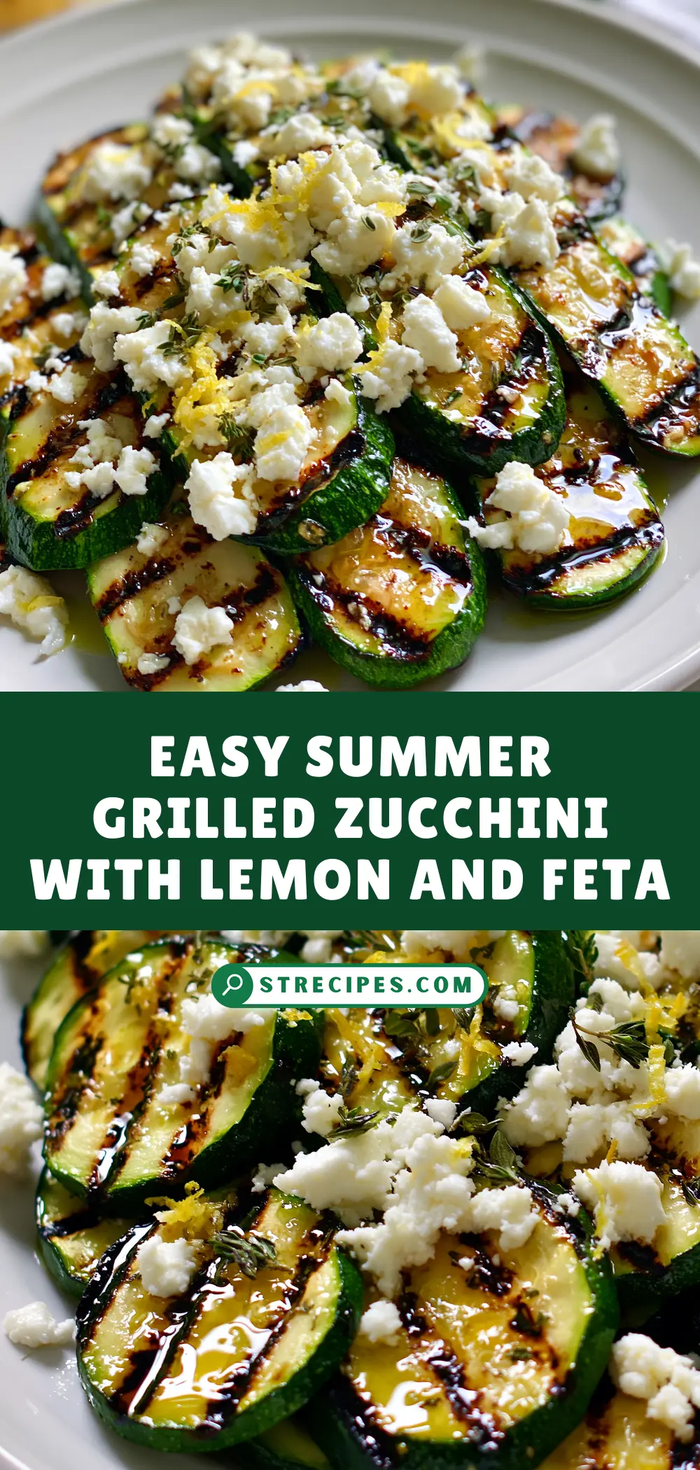 Easy Summer Grilled Zucchini with Lemon and Feta — homemade Easy Summer Grilled recipe