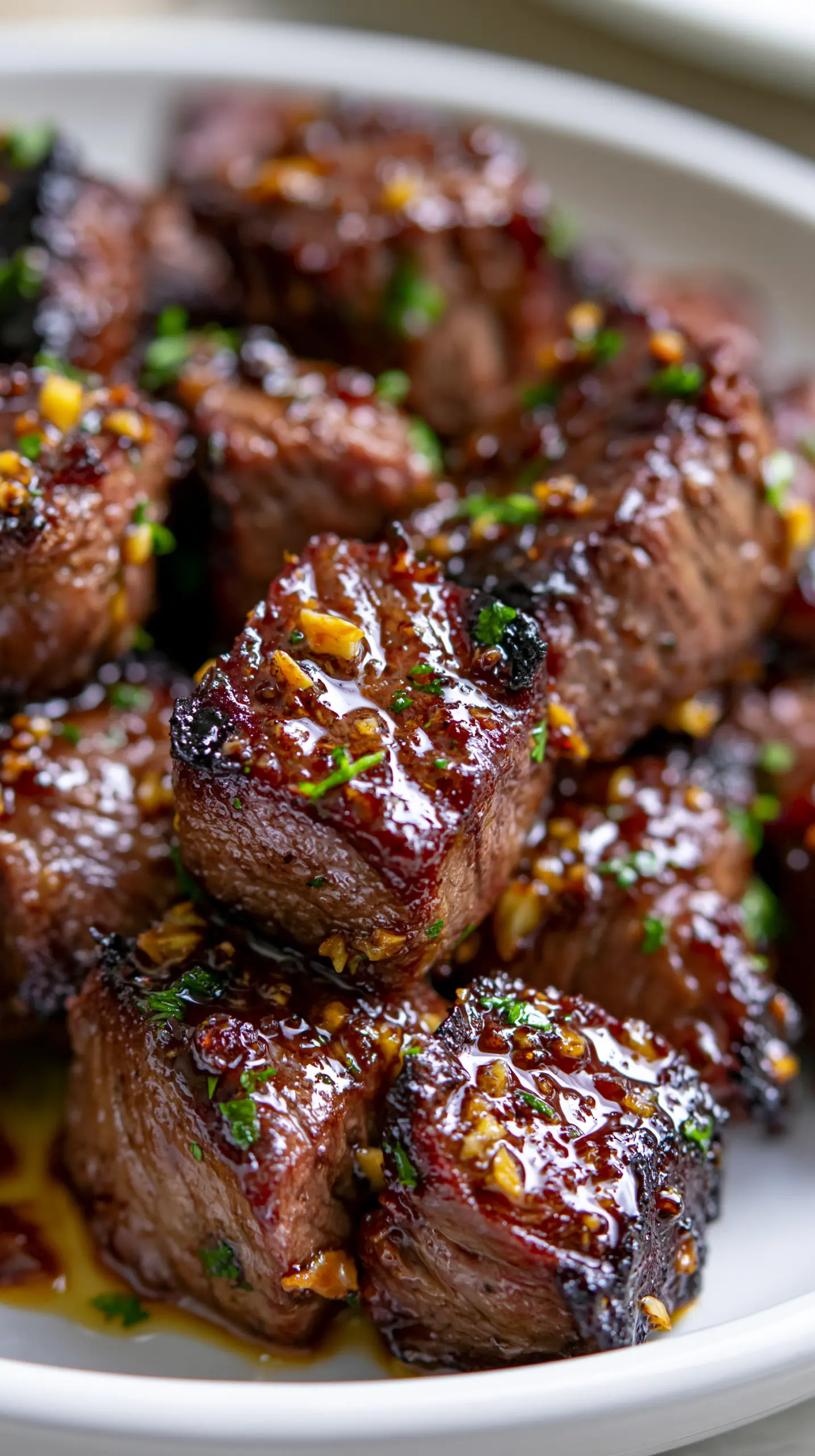 Garlic Butter Grilled Steak Bites Serving suggestion for Garlic Butter Grilled Steak Bites — garlic butter steak bites