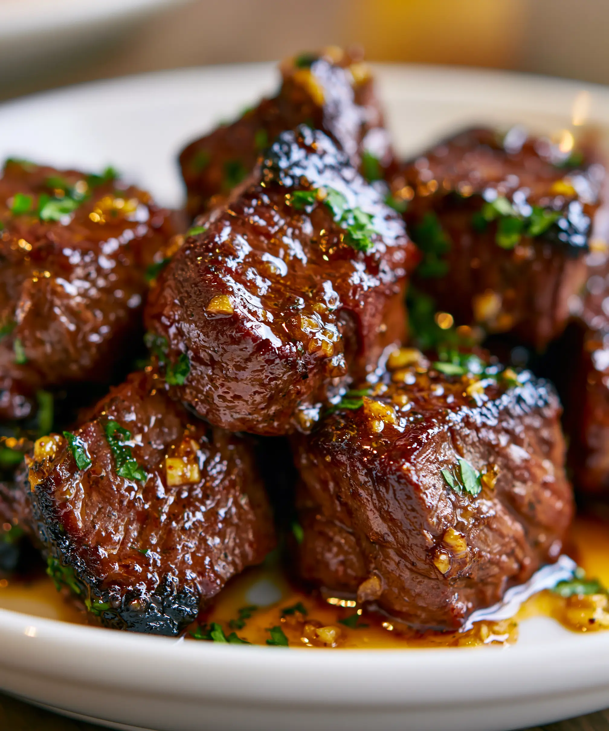Garlic Butter Grilled Steak Bites — homemade garlic butter steak bites recipe
