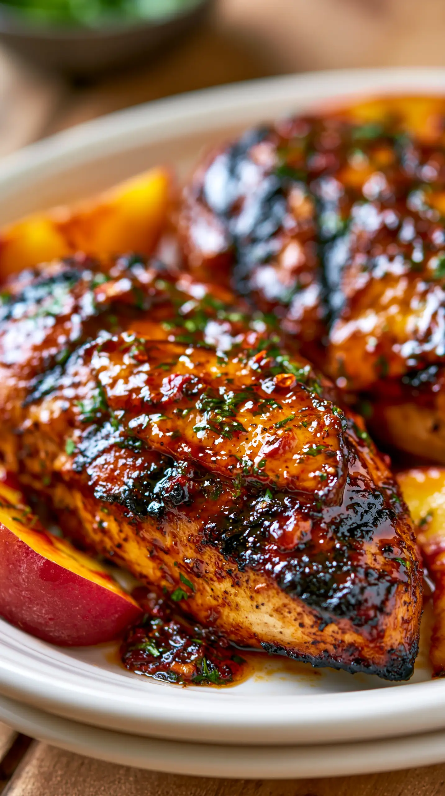 Step-by-step preparation of Grilled Chili Peach Chicken (Grilled Chili Peach Chicken)