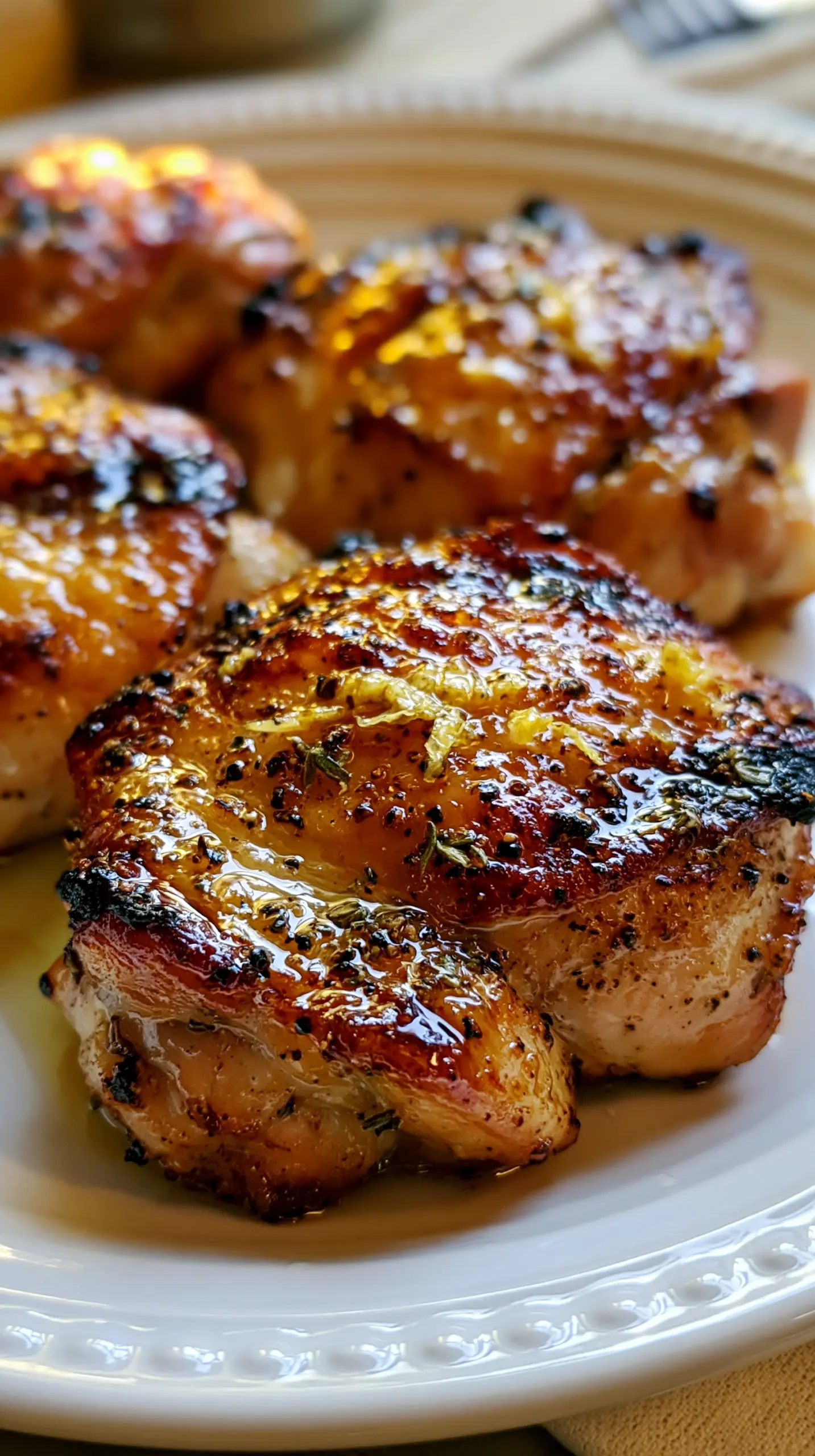 Grilled Lemon Pepper Chicken Thighs Serving suggestion for Grilled Lemon Pepper Chicken Thighs — Grilled Lemon Pepper Chicken Thighs