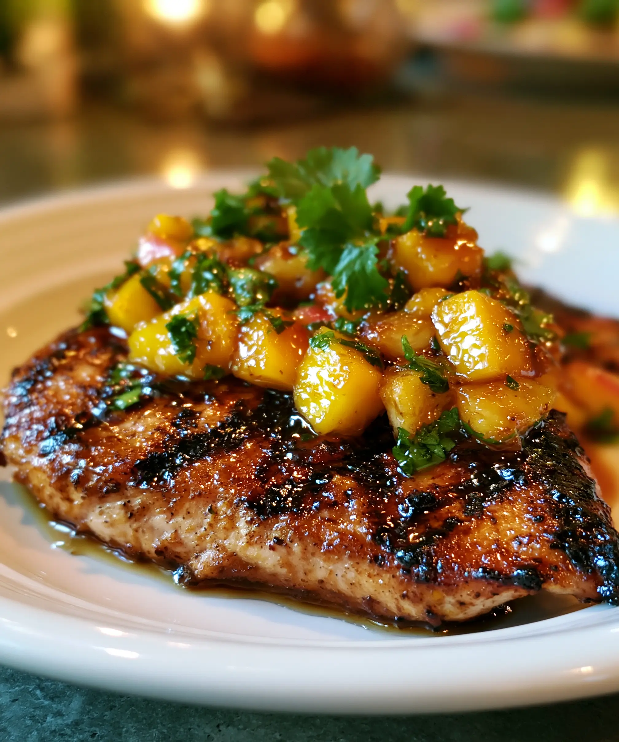 Grilled Mango Pineapple Chicken — homemade Grilled Mango Pineapple Chicken recipe