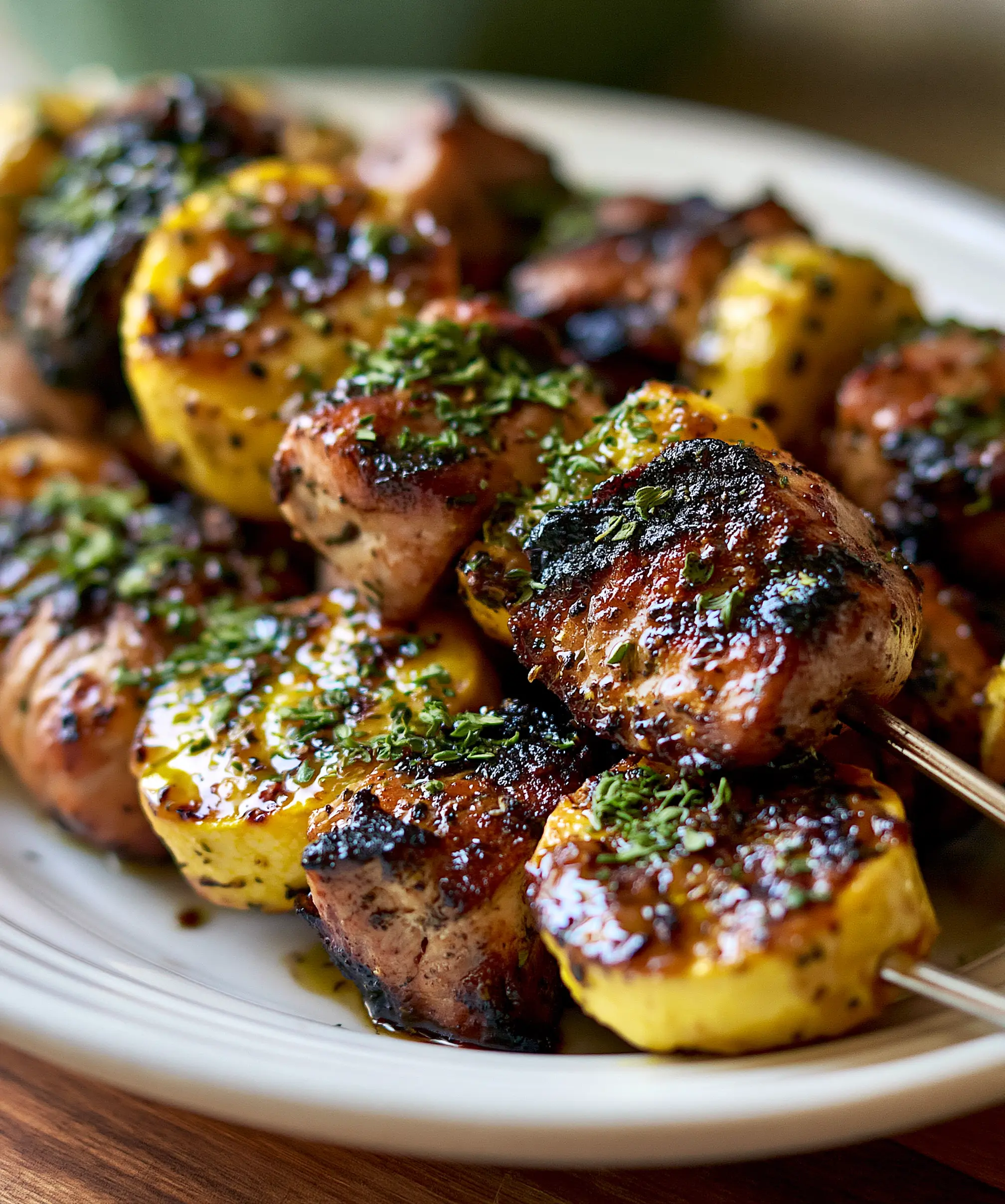 Healthy Summer Squash and Grilled Turkey Skewers — homemade grilled turkey skewers recipe