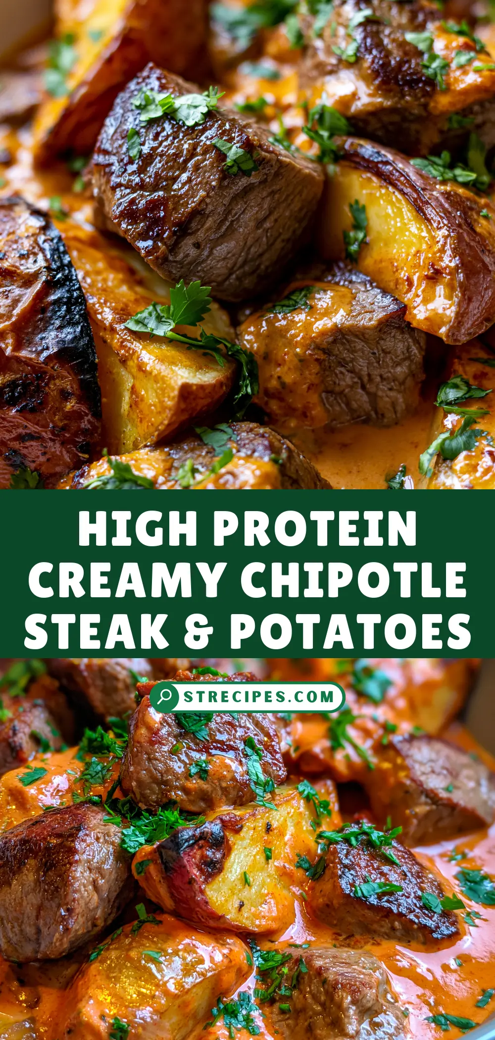 High Protein Creamy Chipotle Steak & Potatoes High Protein Creamy Chipotle Steak & Potatoes — homemade creamy chipotle steak and potatoes recipe