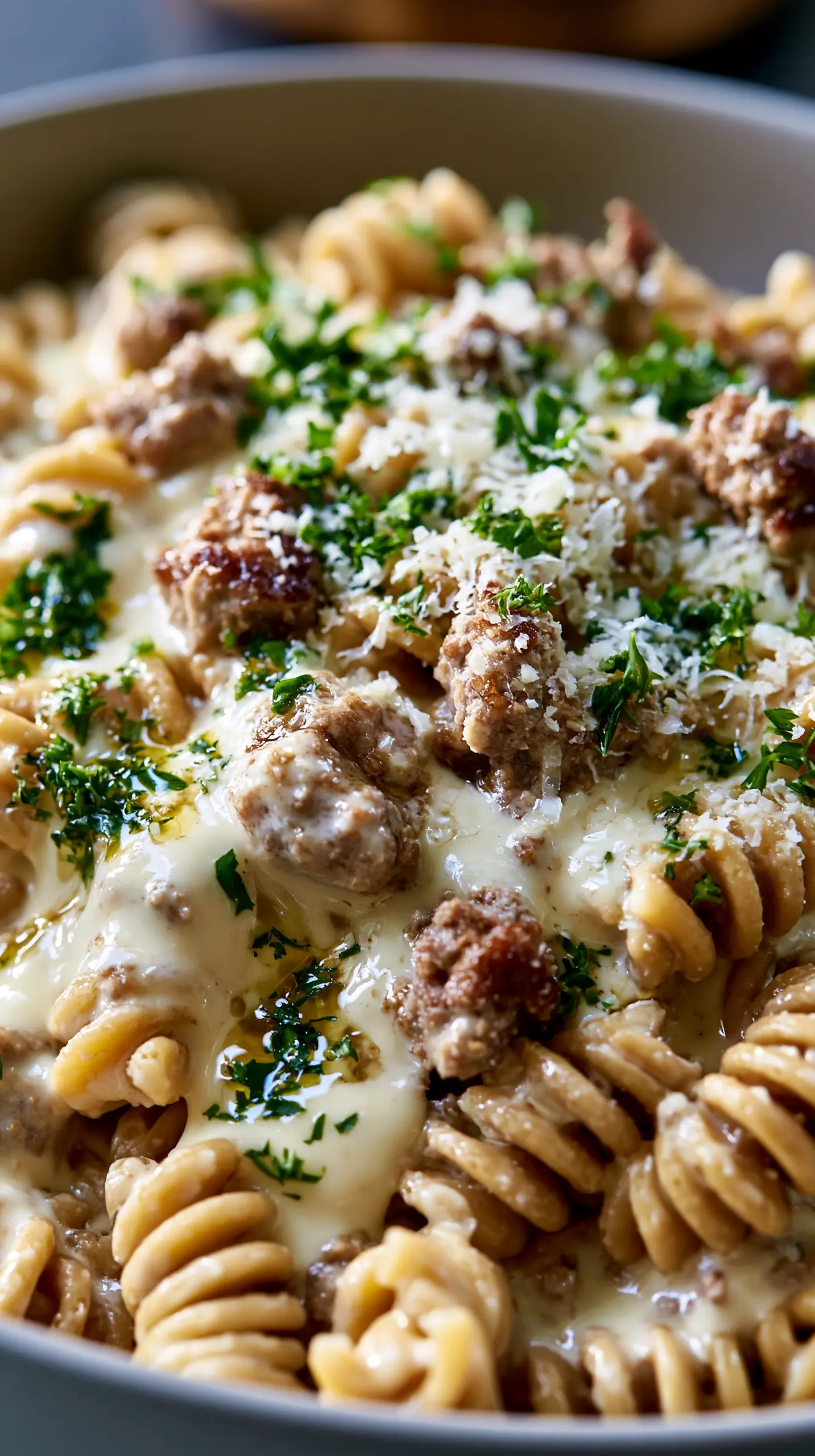 High Protein Creamy Garlic Beef Pasta Step-by-step preparation of High Protein Creamy Garlic Beef Pasta (high protein creamy garlic beef pasta)