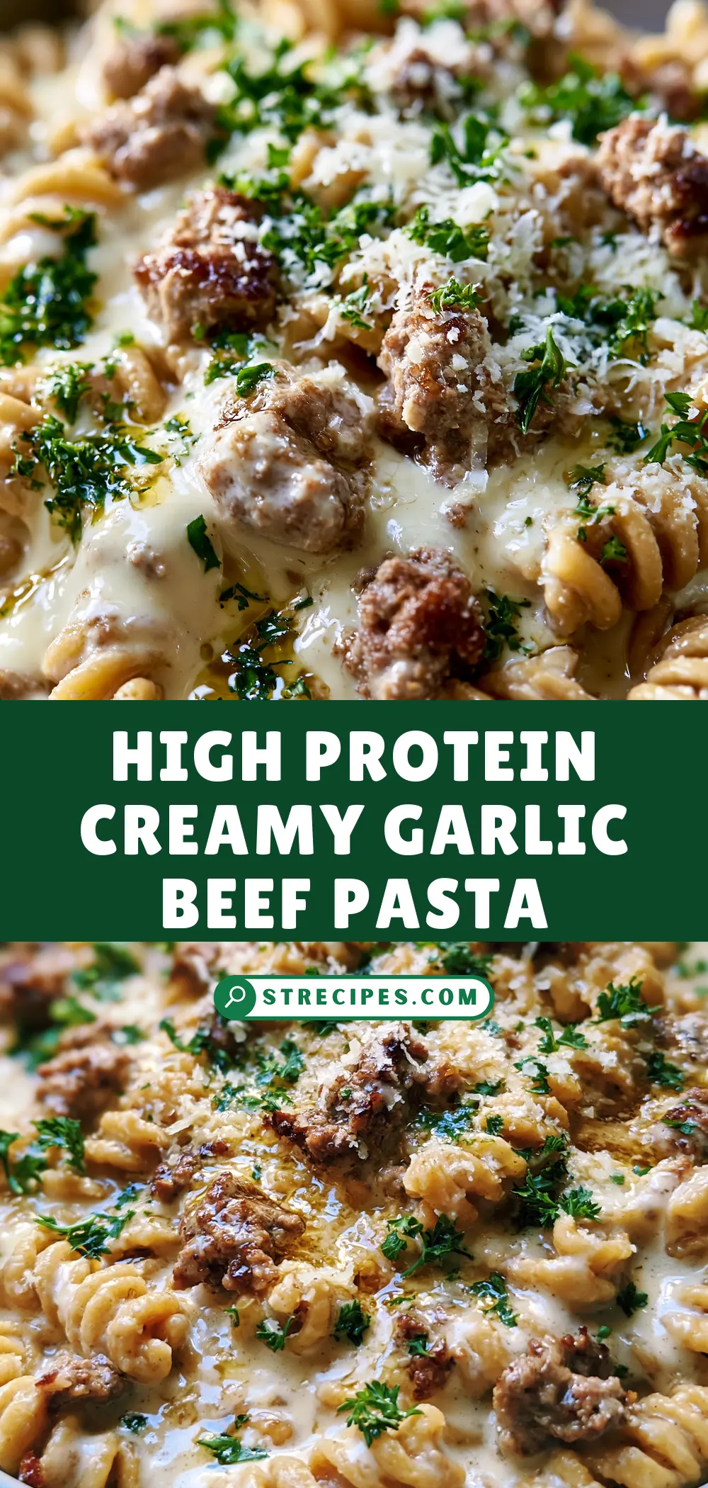 High Protein Creamy Garlic Beef Pasta High Protein Creamy Garlic Beef Pasta — homemade high protein creamy garlic beef pasta recipe