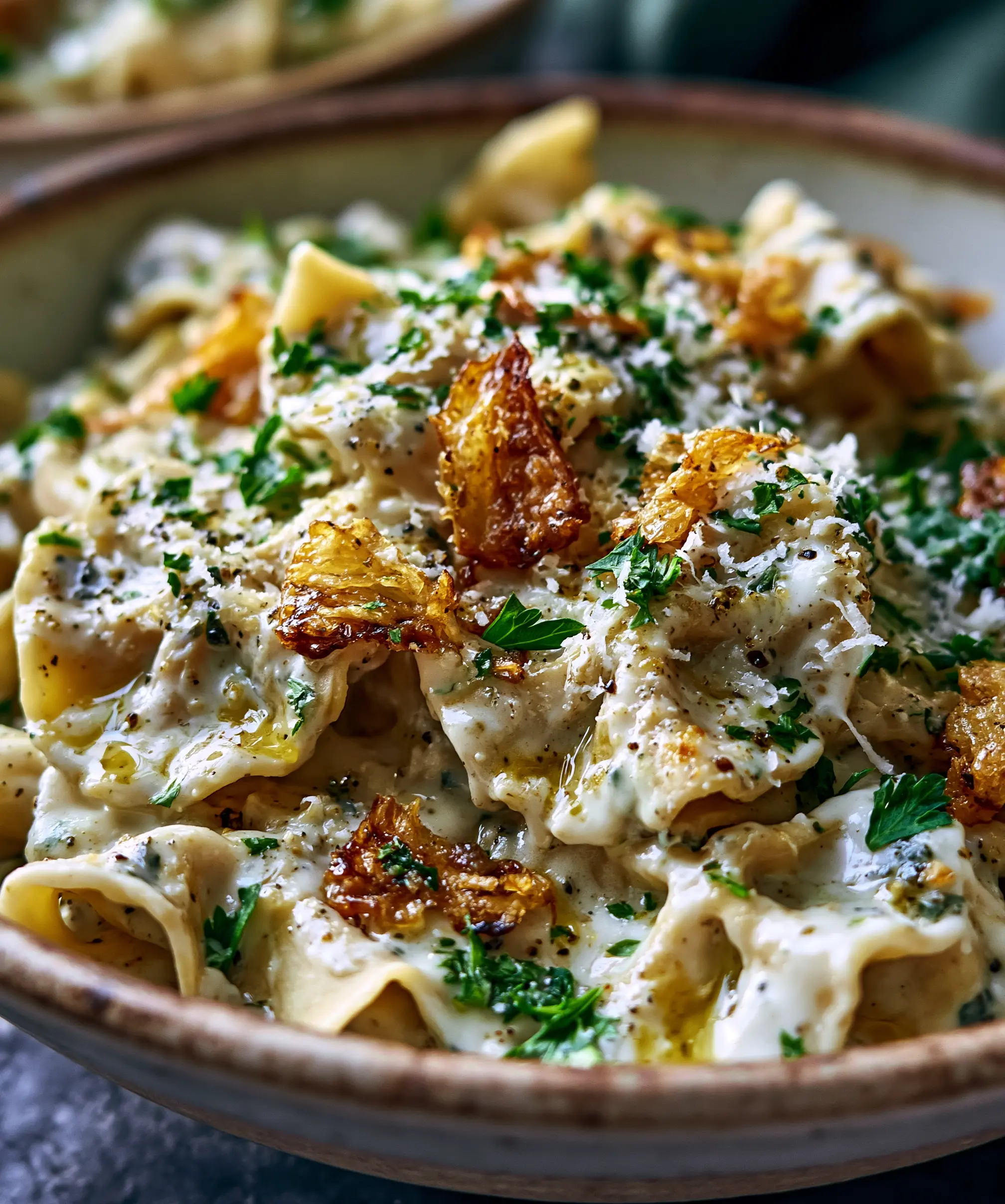 High Protein Garlic Parmesan Pasta Bowls — homemade high protein garlic parmesan pasta recipe