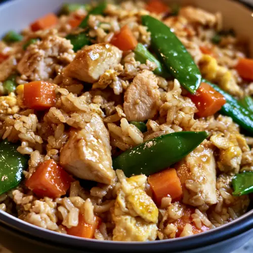 High Protein Low Calorie Chicken Fried Rice — homemade high protein low calorie chicken fried rice recipe