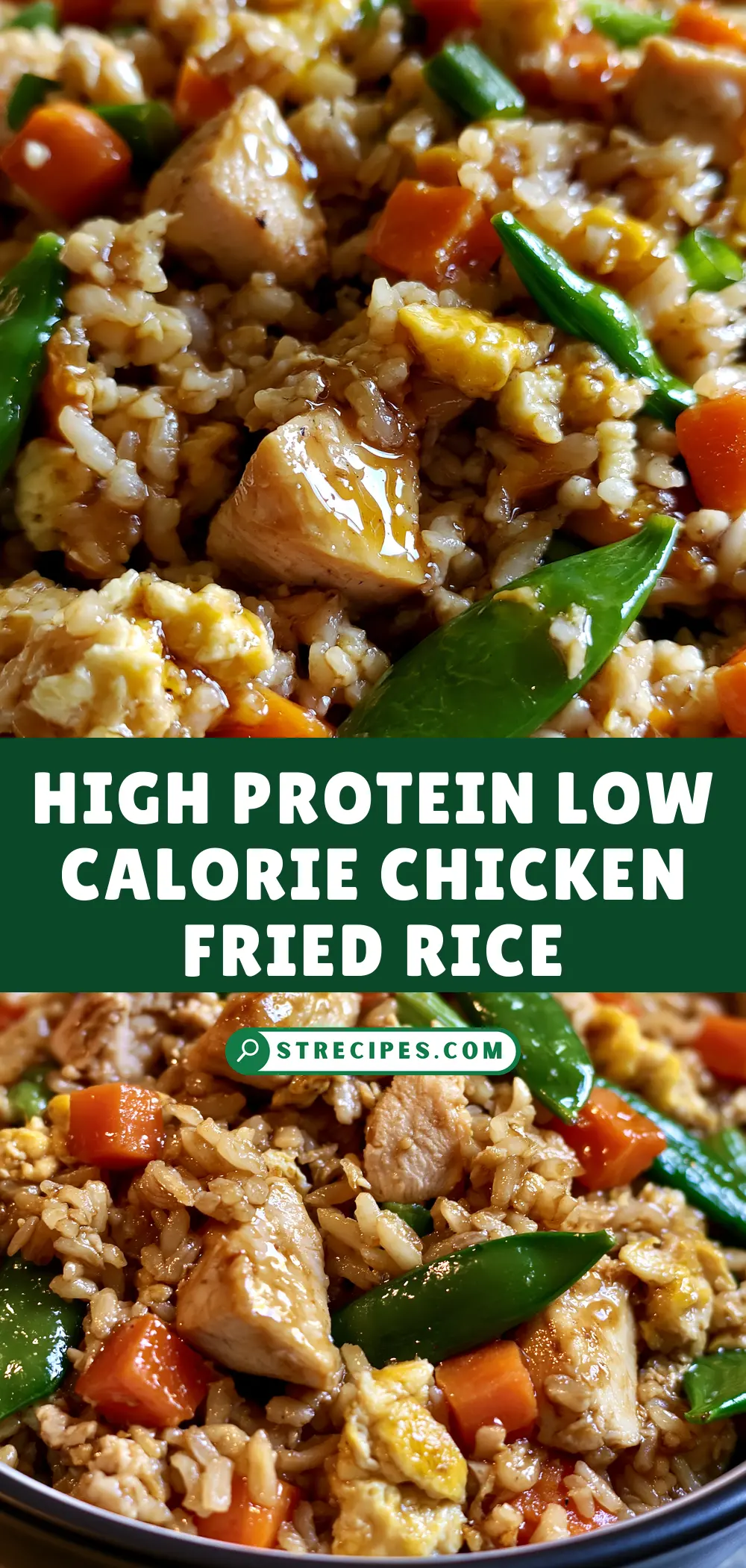 High Protein Low Calorie Chicken Fried Rice — homemade high protein low calorie chicken fried rice recipe