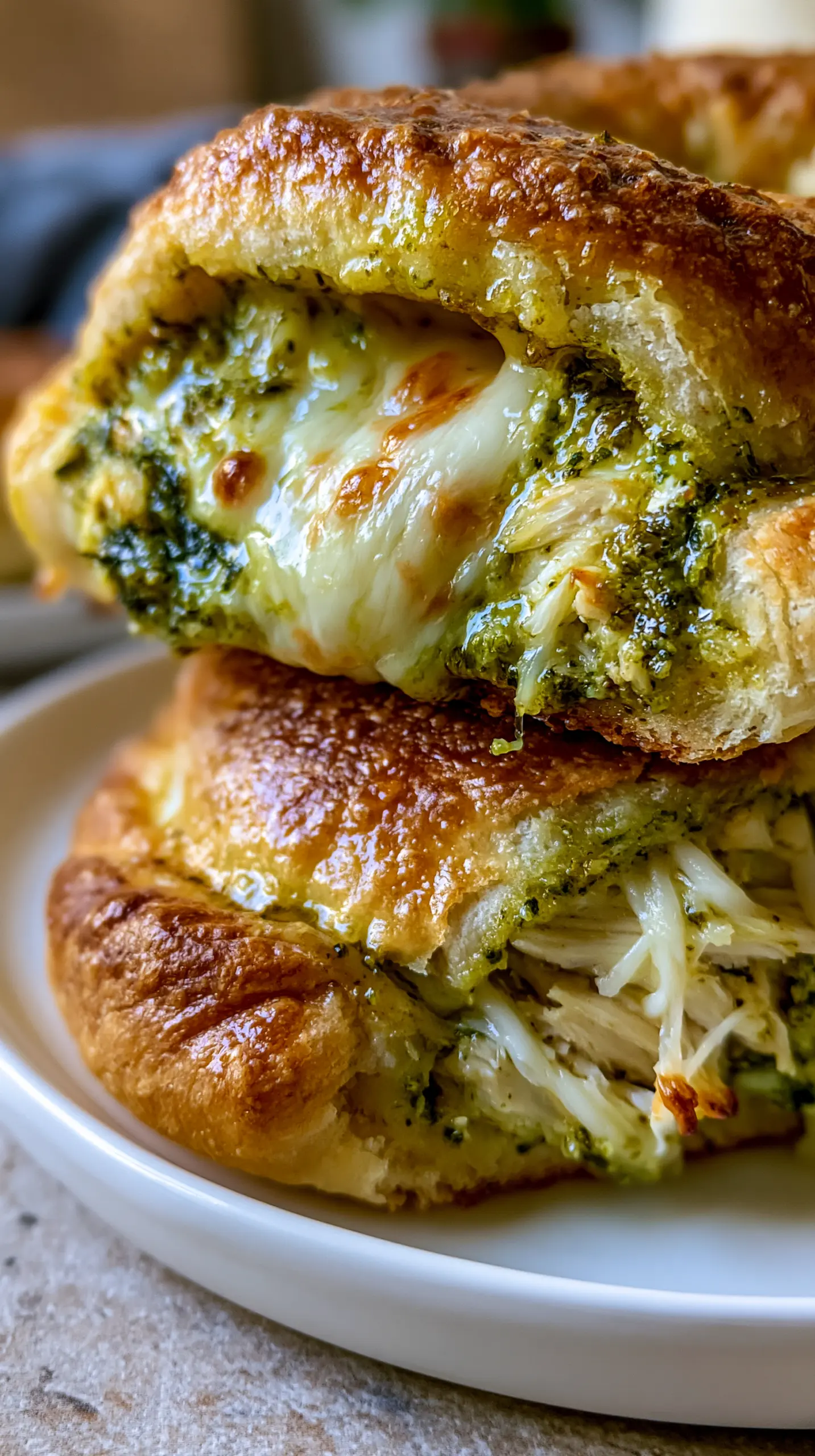 High Protein Pesto Chicken Hot Pocket Serving suggestion for High Protein Pesto Chicken Hot Pocket — High Protein Pesto Chicken Hot Pocket