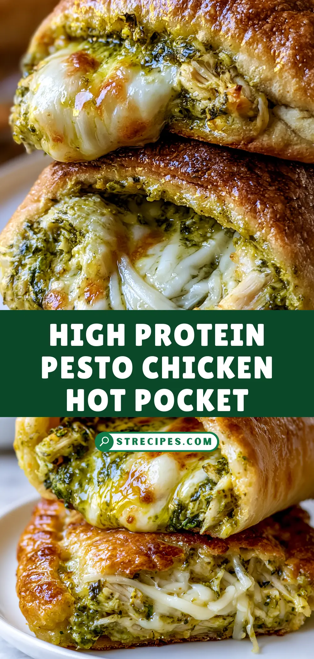 High Protein Pesto Chicken Hot Pocket High Protein Pesto Chicken Hot Pocket — homemade High Protein Pesto Chicken Hot Pocket recipe