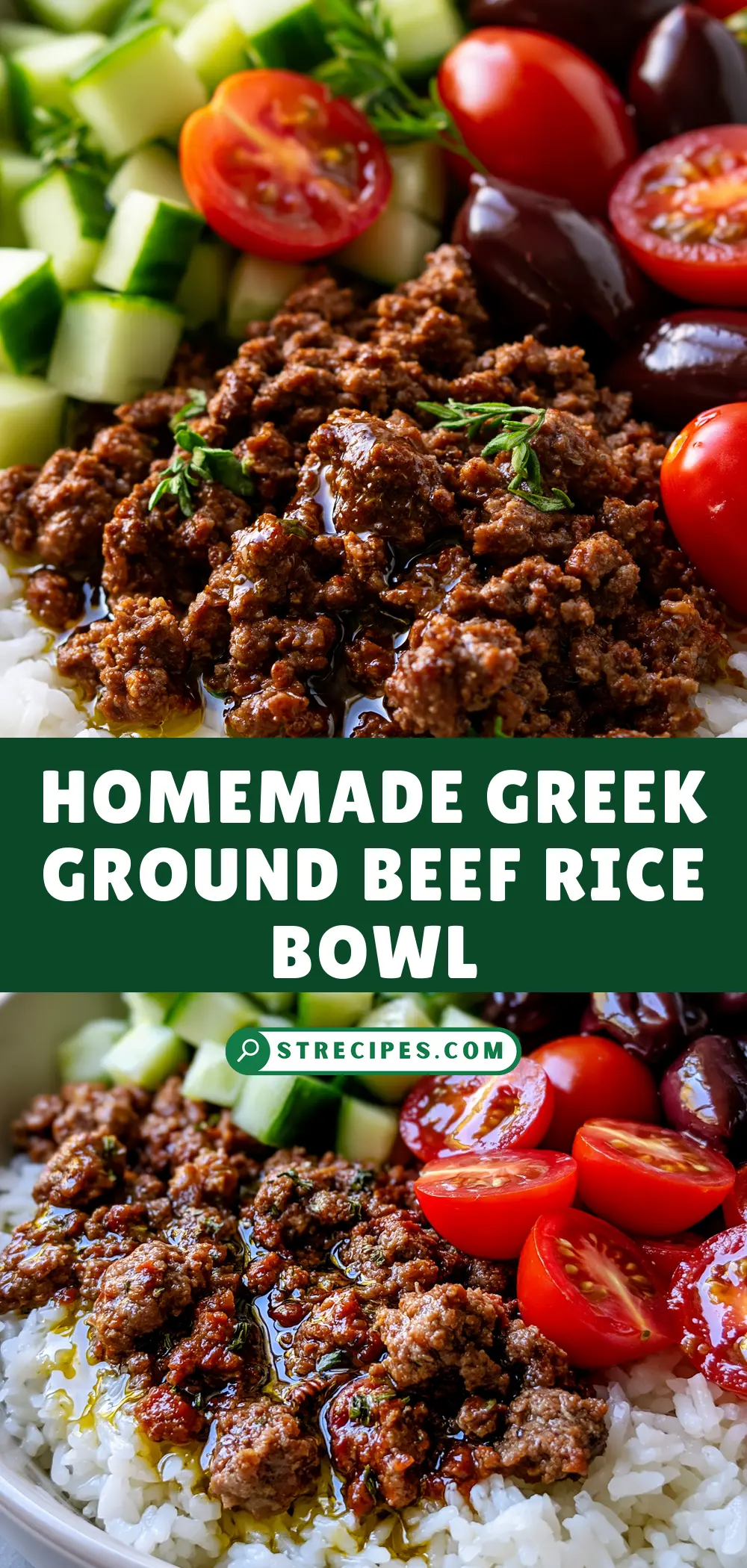 Homemade Greek Ground Beef Rice Bowl Homemade Greek Ground Beef Rice Bowl — homemade Greek ground beef rice bowl recipe