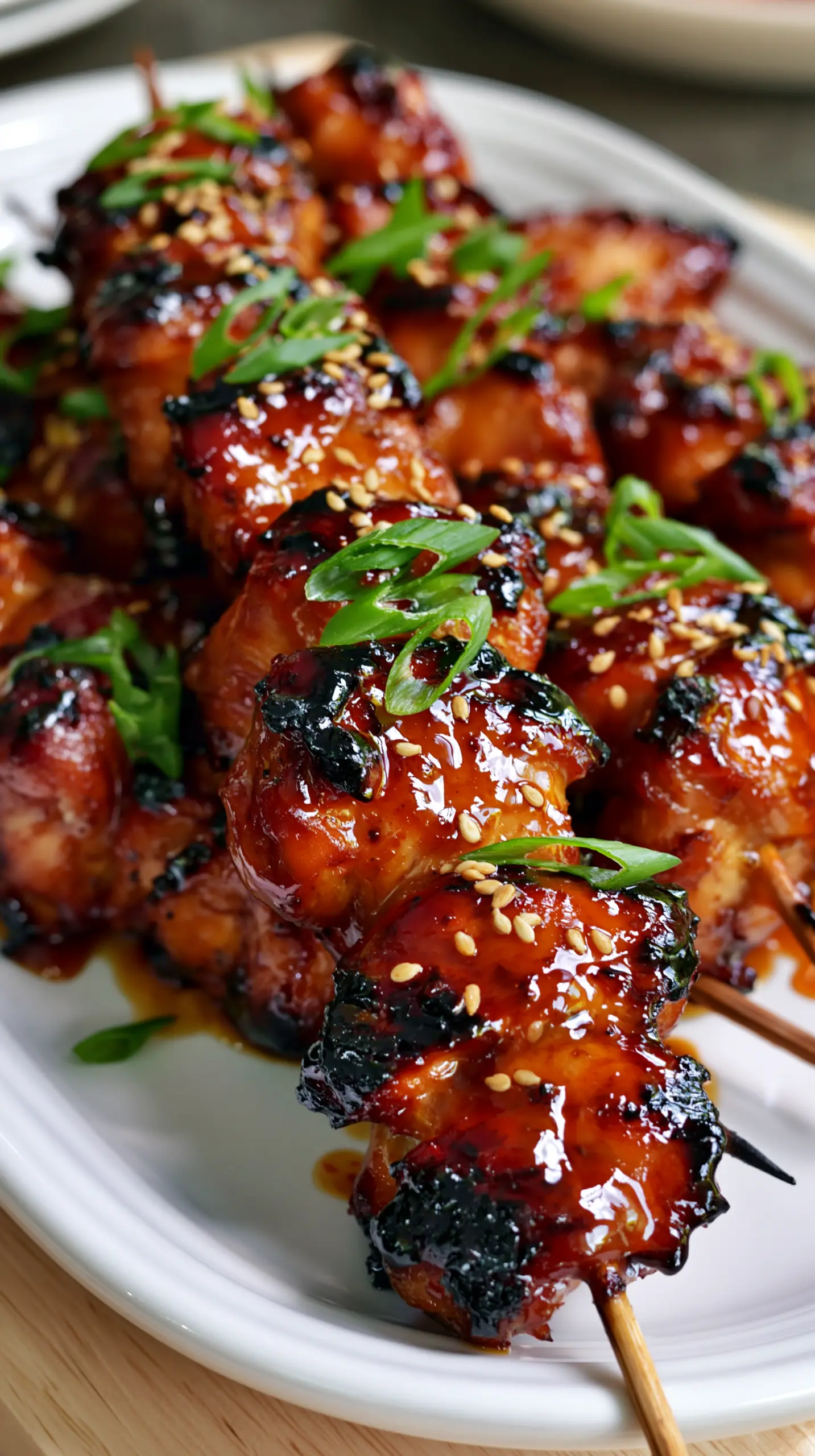 Honey Garlic Grilled Chicken Skewers — homemade Honey Garlic Grilled Chicken Skewers recipe