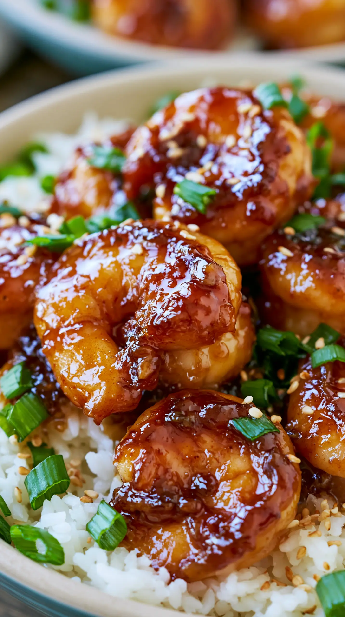 Irresistible Honey Garlic Shrimp Bowls Serving suggestion for Irresistible Honey Garlic Shrimp Bowls — honey garlic shrimp bowls