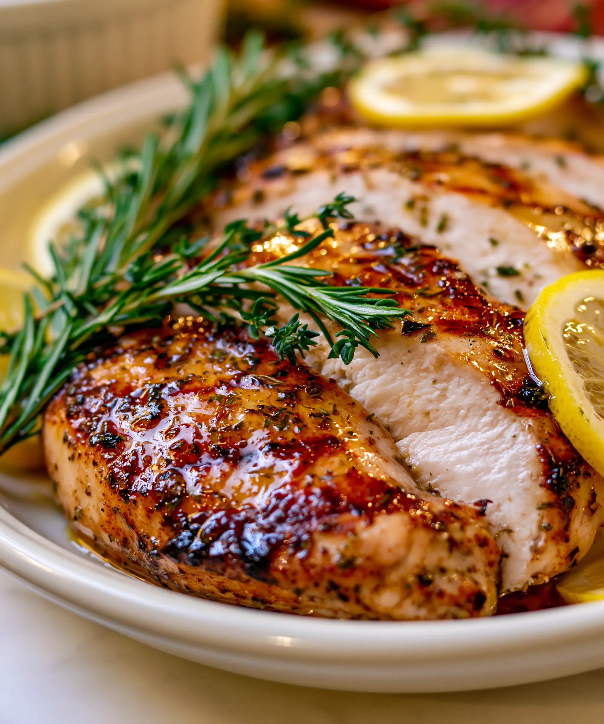 Lemon Herb Grilled Turkey Breast — homemade lemon herb grilled turkey breast recipe