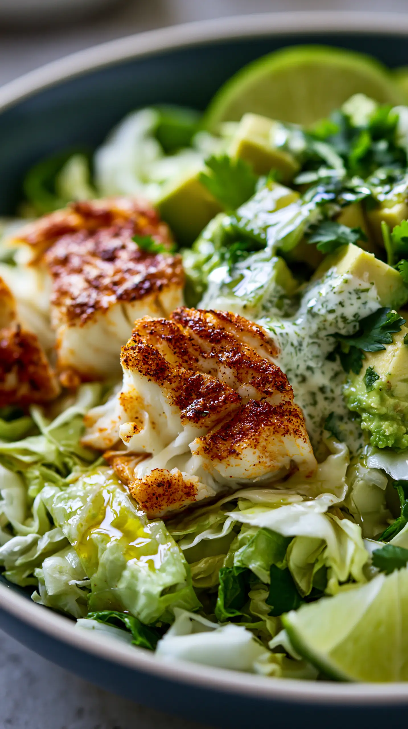 Step-by-step preparation of Low-Carb Fish Taco Bowls (low-carb fish taco bowls)