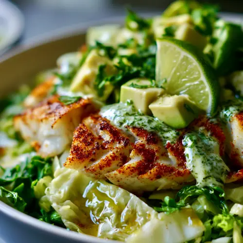 Low-Carb Fish Taco Bowls — homemade low-carb fish taco bowls recipe