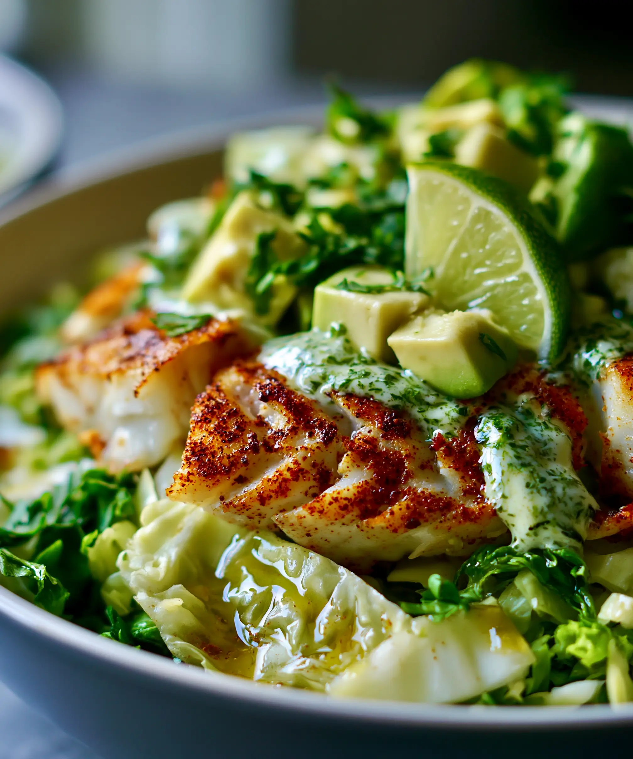 Low-Carb Fish Taco Bowls — homemade low-carb fish taco bowls recipe