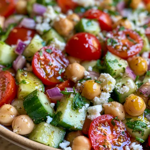 Mediterranean Chickpea Salad — homemade Mediterranean Chickpea Salad recipe