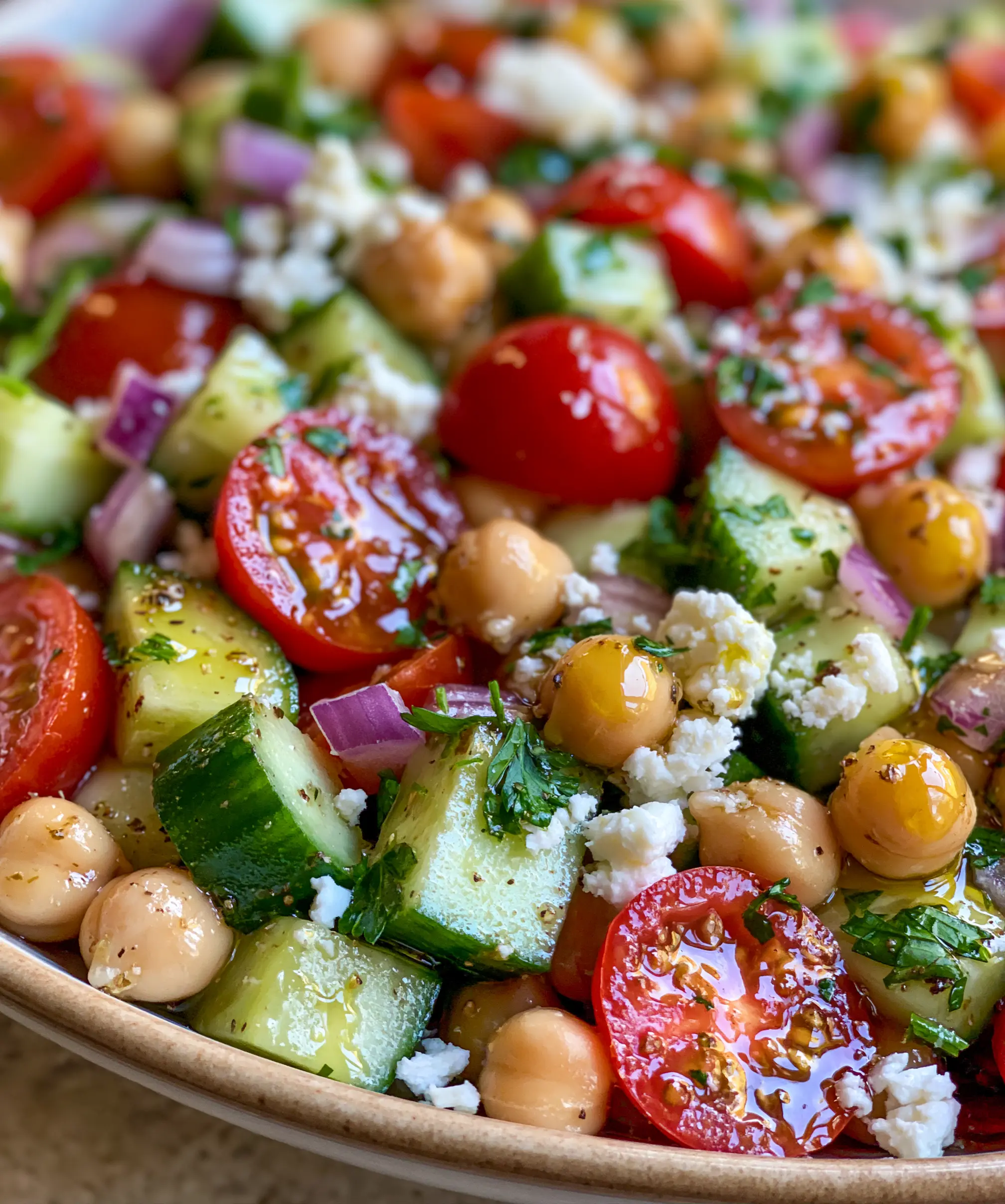 Mediterranean Chickpea Salad — homemade Mediterranean Chickpea Salad recipe