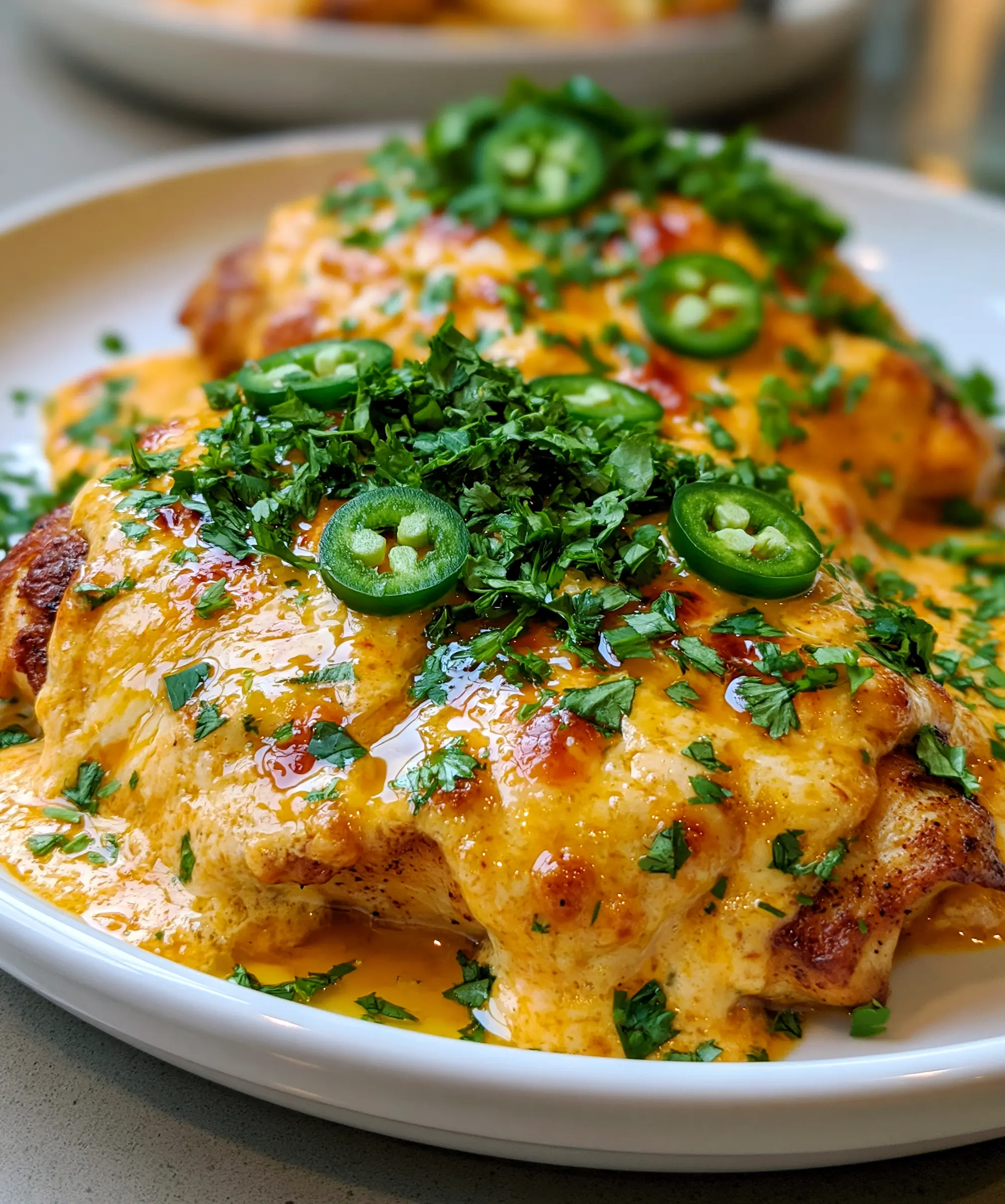One Pan Creamy Queso Chicken — homemade creamy queso chicken recipe