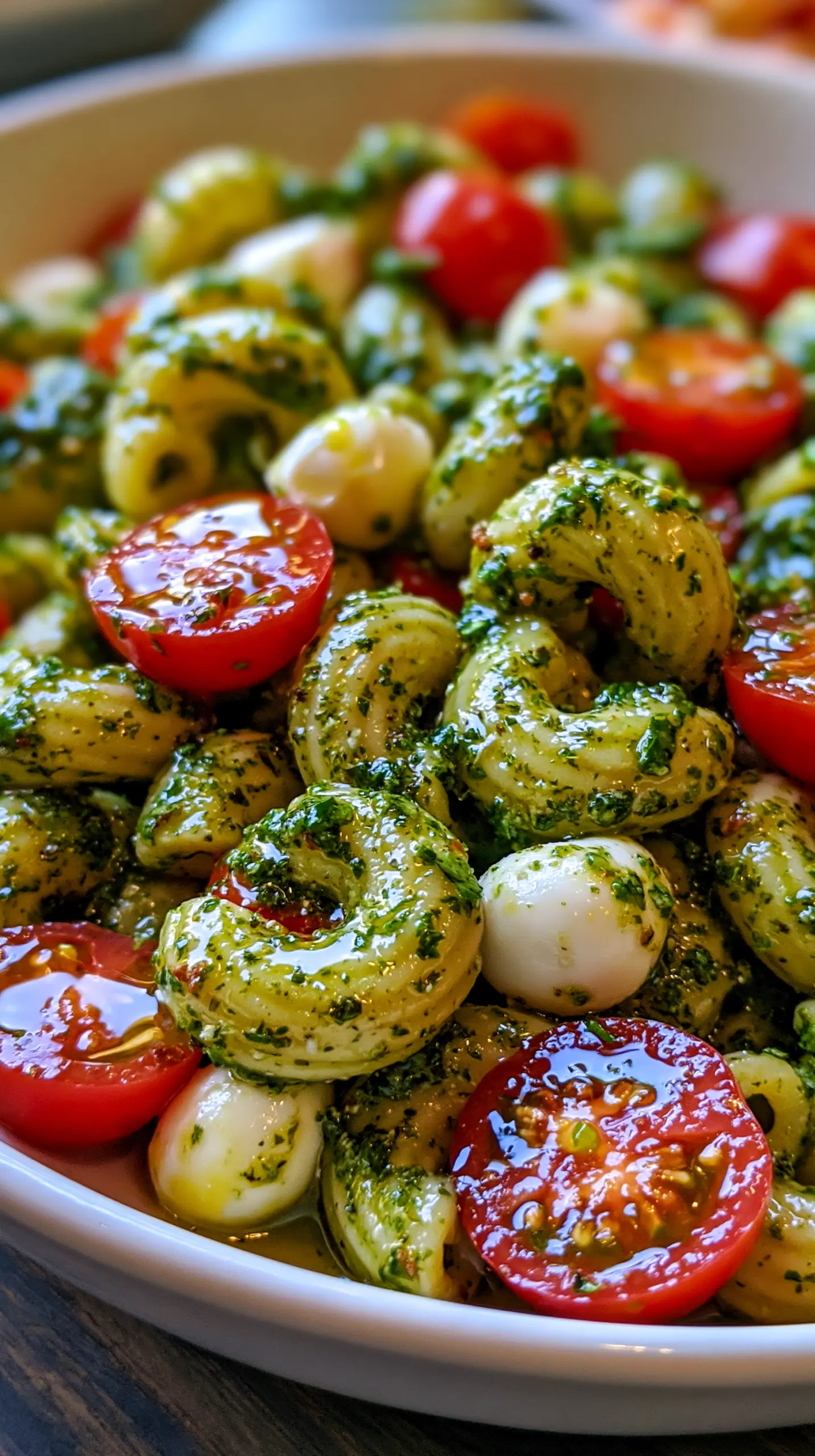 Pesto Caprese Macaroni Pasta Salad Step-by-step preparation of Pesto Caprese Macaroni Pasta Salad (pesto caprese macaroni pasta salad)