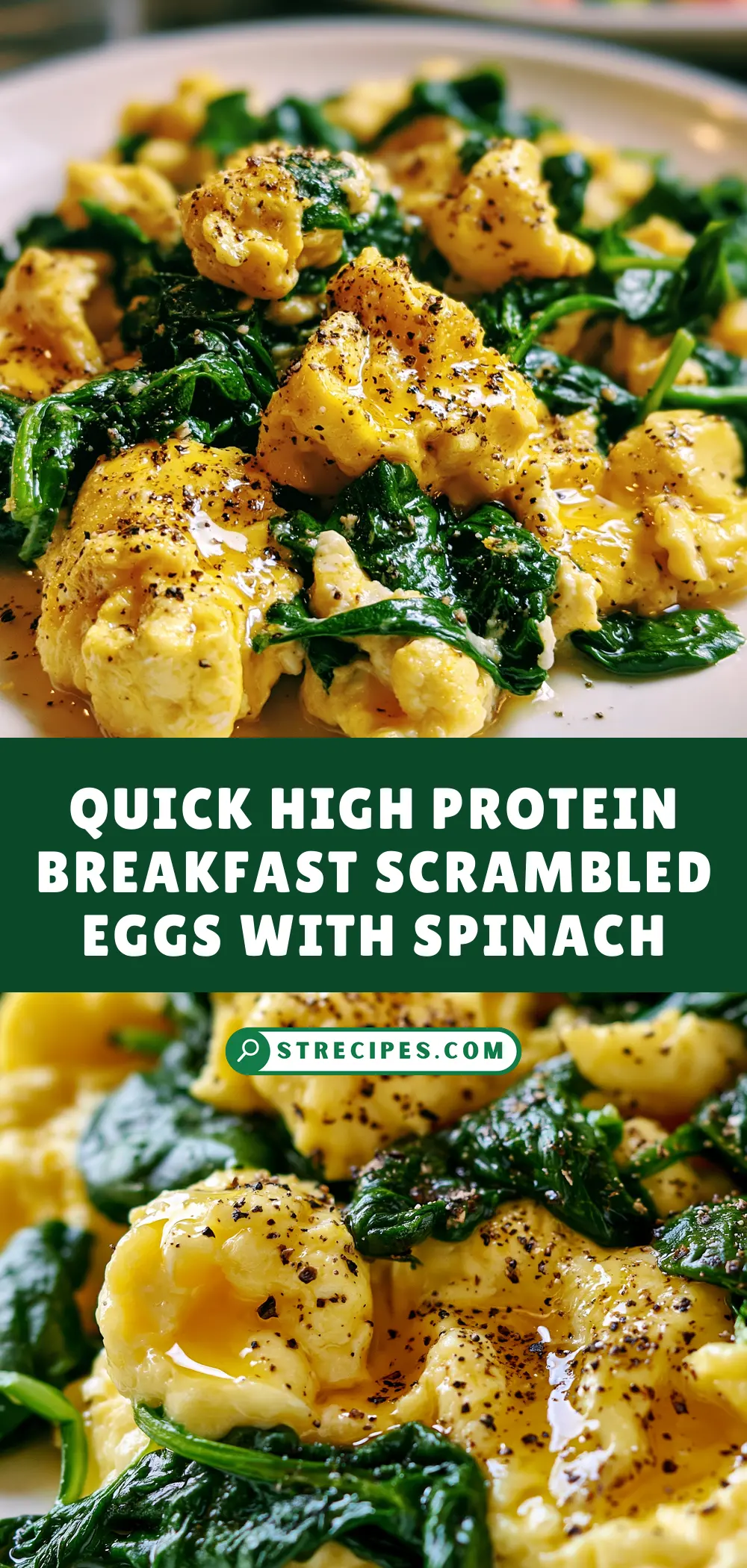 Quick High Protein Breakfast Scrambled Eggs with Spinach Quick High Protein Breakfast Scrambled Eggs with Spinach — homemade Quick High Protein recipe