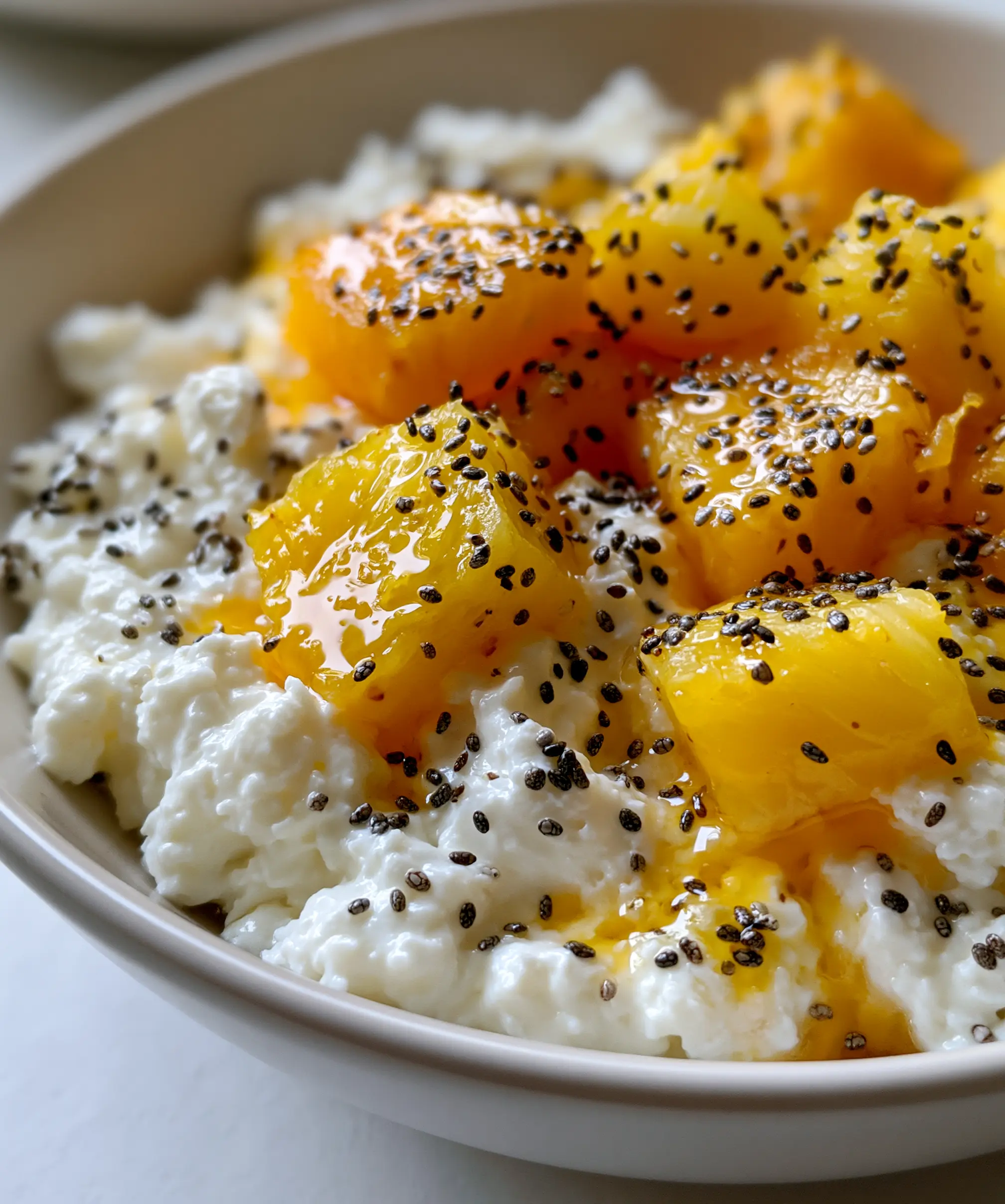 Quick High Protein Cottage Cheese and Pineapple Bowls — homemade high protein cottage cheese bowl recipe