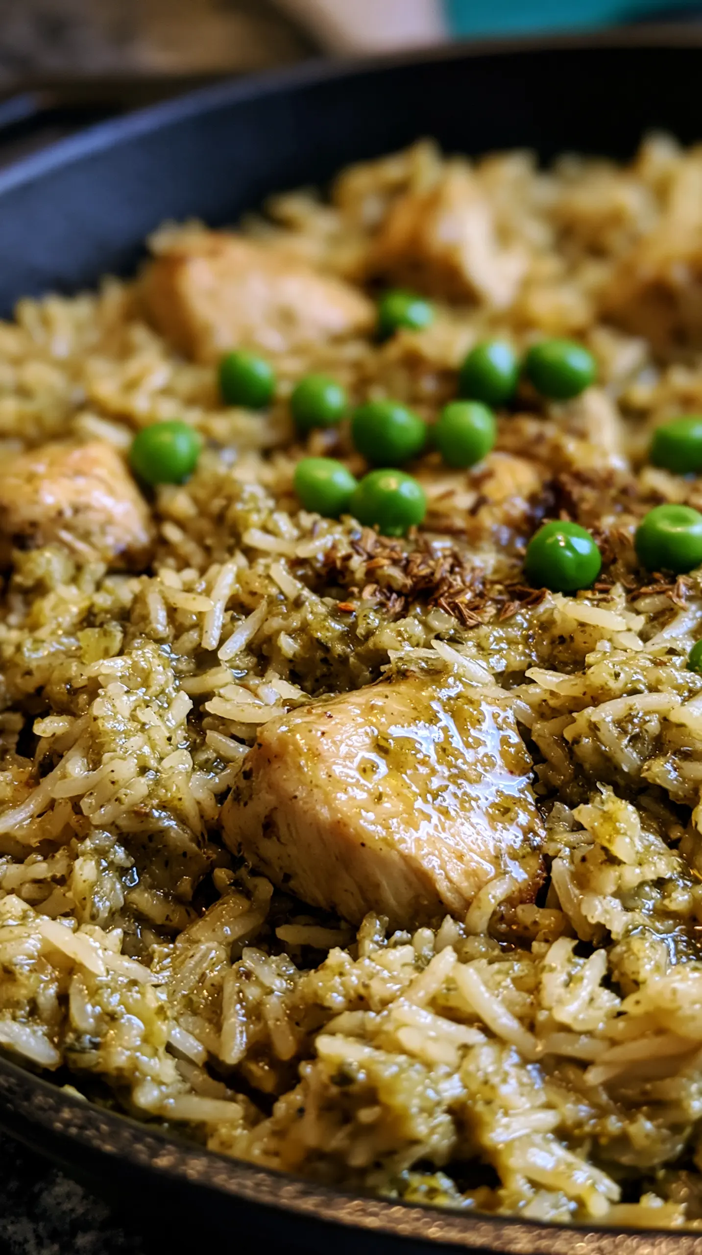 Serving suggestion for Salsa Verde Chicken & Rice Skillet — Salsa Verde Chicken & Rice Skillet