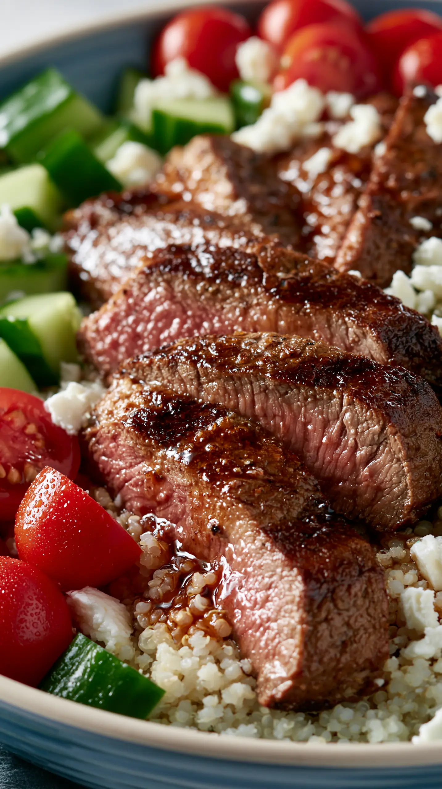 Savor The Summer Easy Mediterranean Steak Bowl Step-by-step preparation of Savor The Summer Easy Mediterranean Steak Bowl (Mediterranean steak bowl)