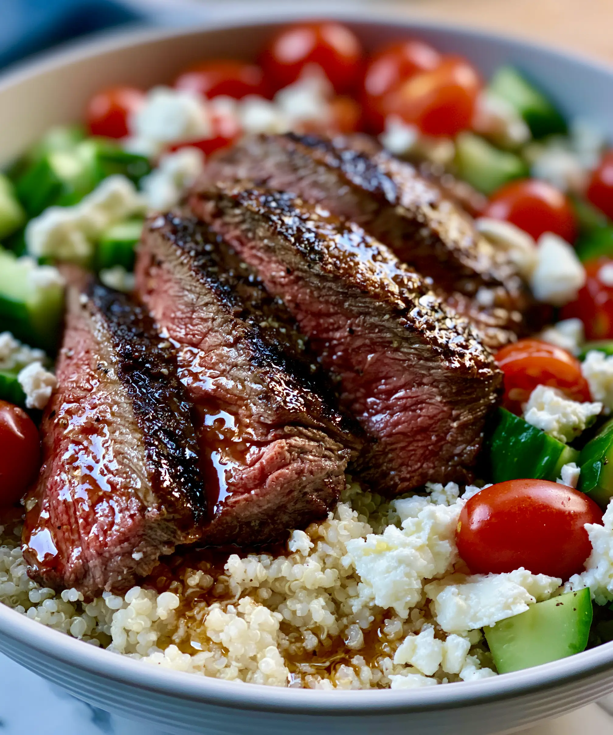 Savor The Summer Easy Mediterranean Steak Bowl — homemade Mediterranean steak bowl recipe