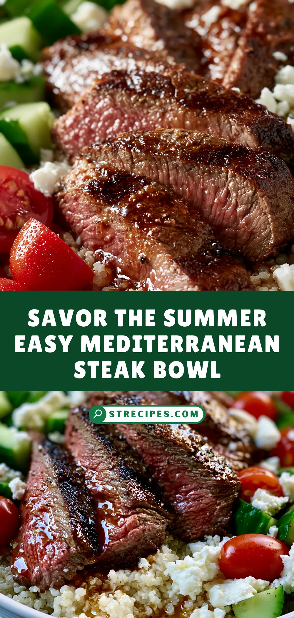 Savor The Summer Easy Mediterranean Steak Bowl Savor The Summer Easy Mediterranean Steak Bowl — homemade Mediterranean steak bowl recipe