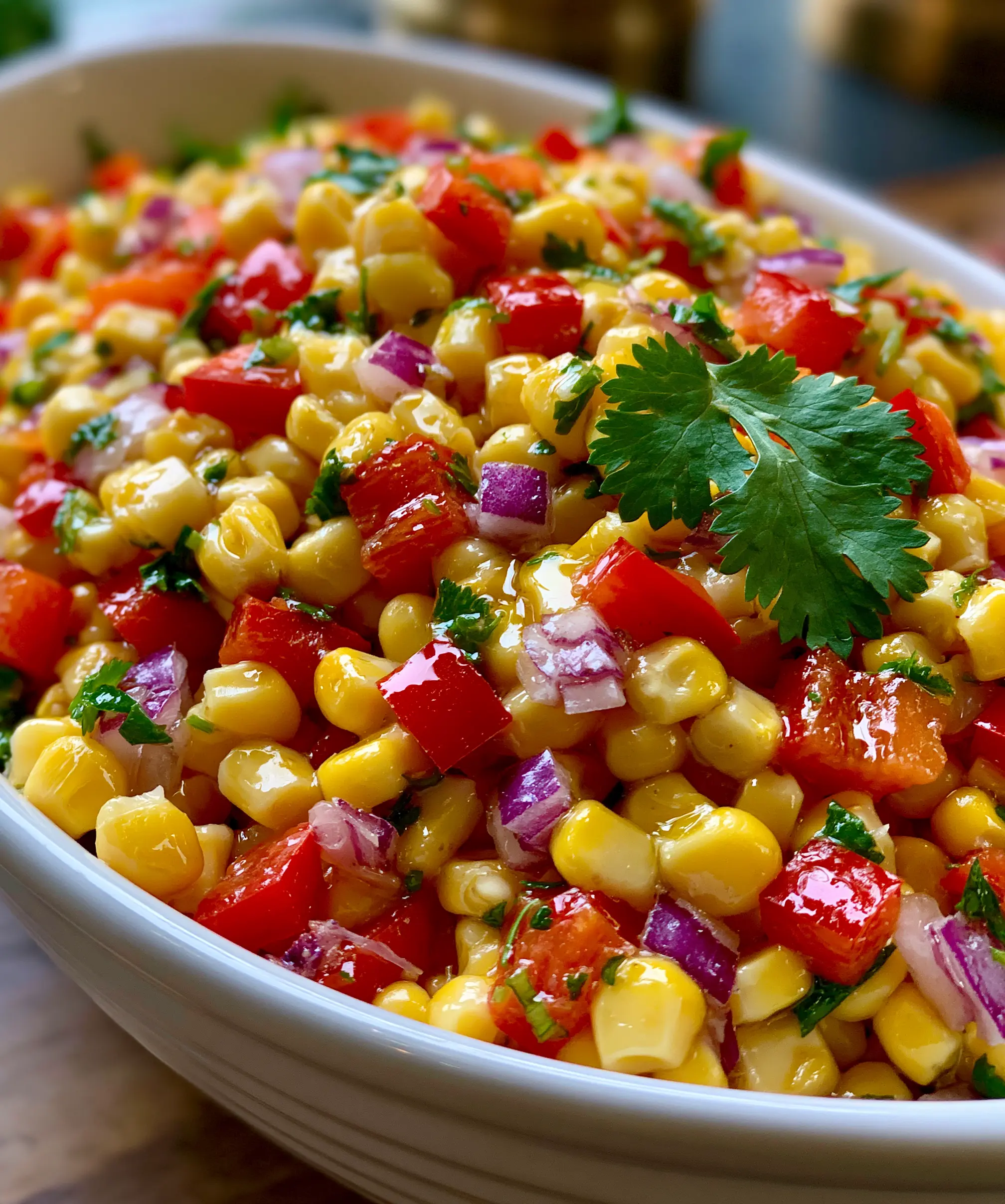 Shoeleg Corn Salad The Crunchiest Summer Side — homemade Shoepeg corn salad recipe