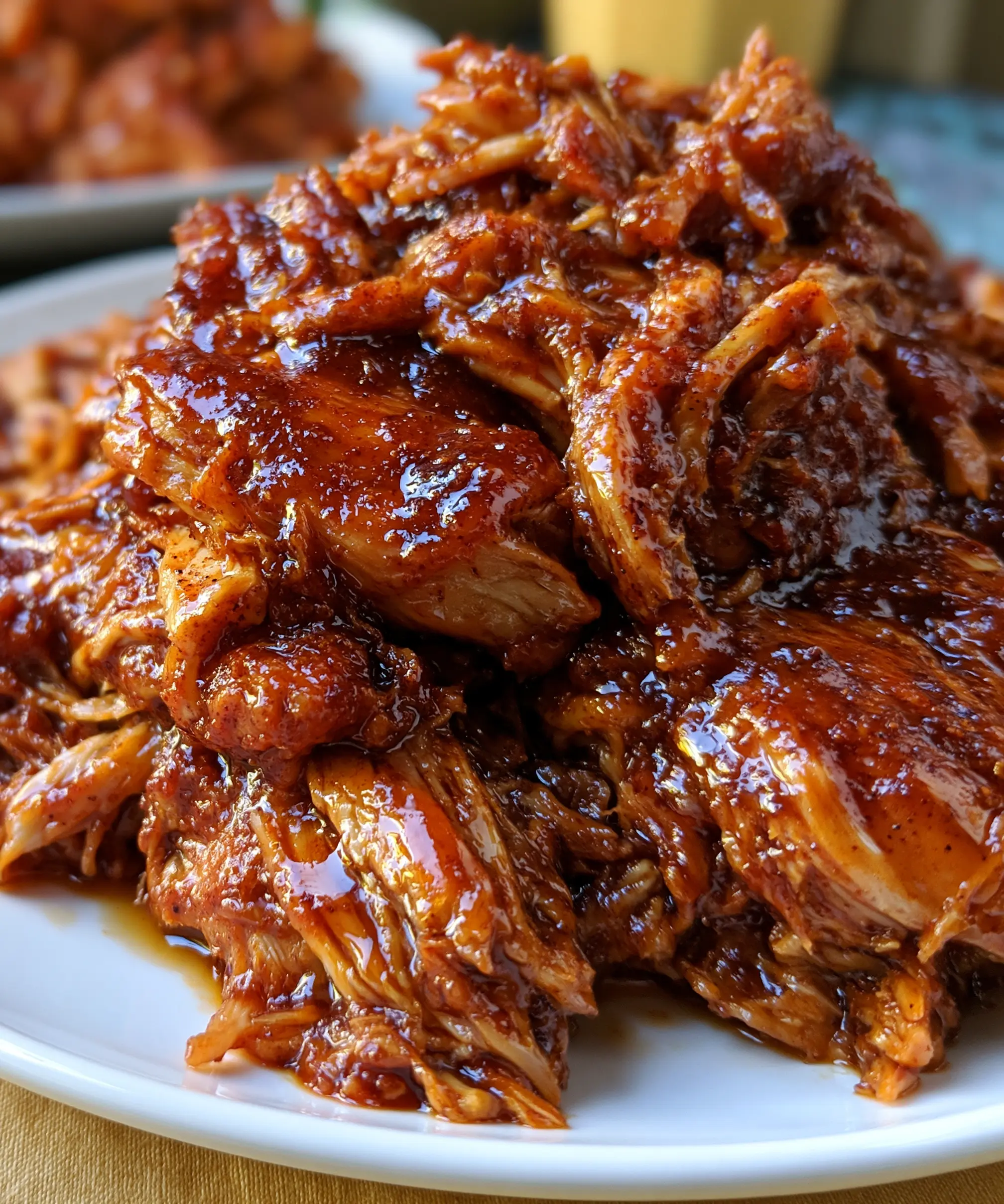 Slow Cooker Sweet Hickory BBQ Pulled Chicken — homemade slow cooker BBQ pulled chicken recipe