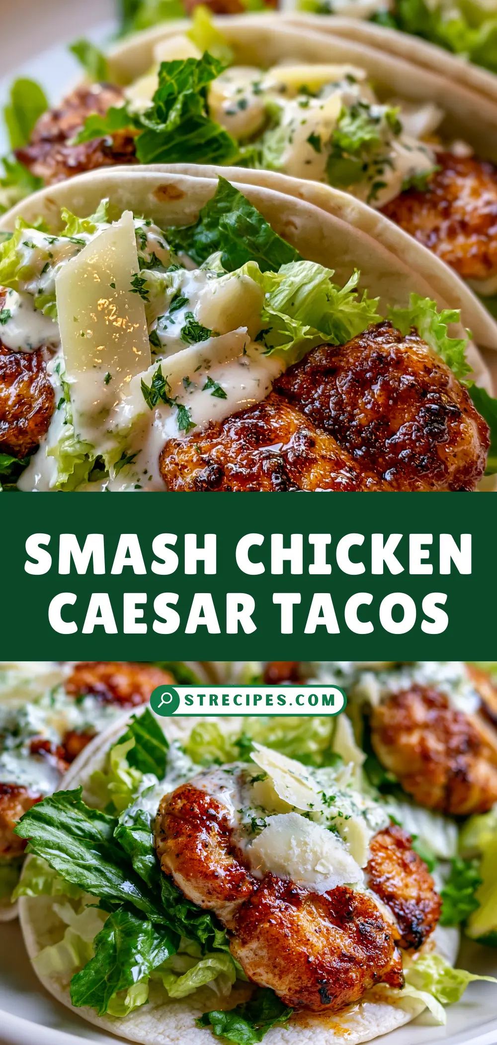 Smash Chicken Caesar Tacos Smash Chicken Caesar Tacos — homemade smash chicken caesar tacos recipe