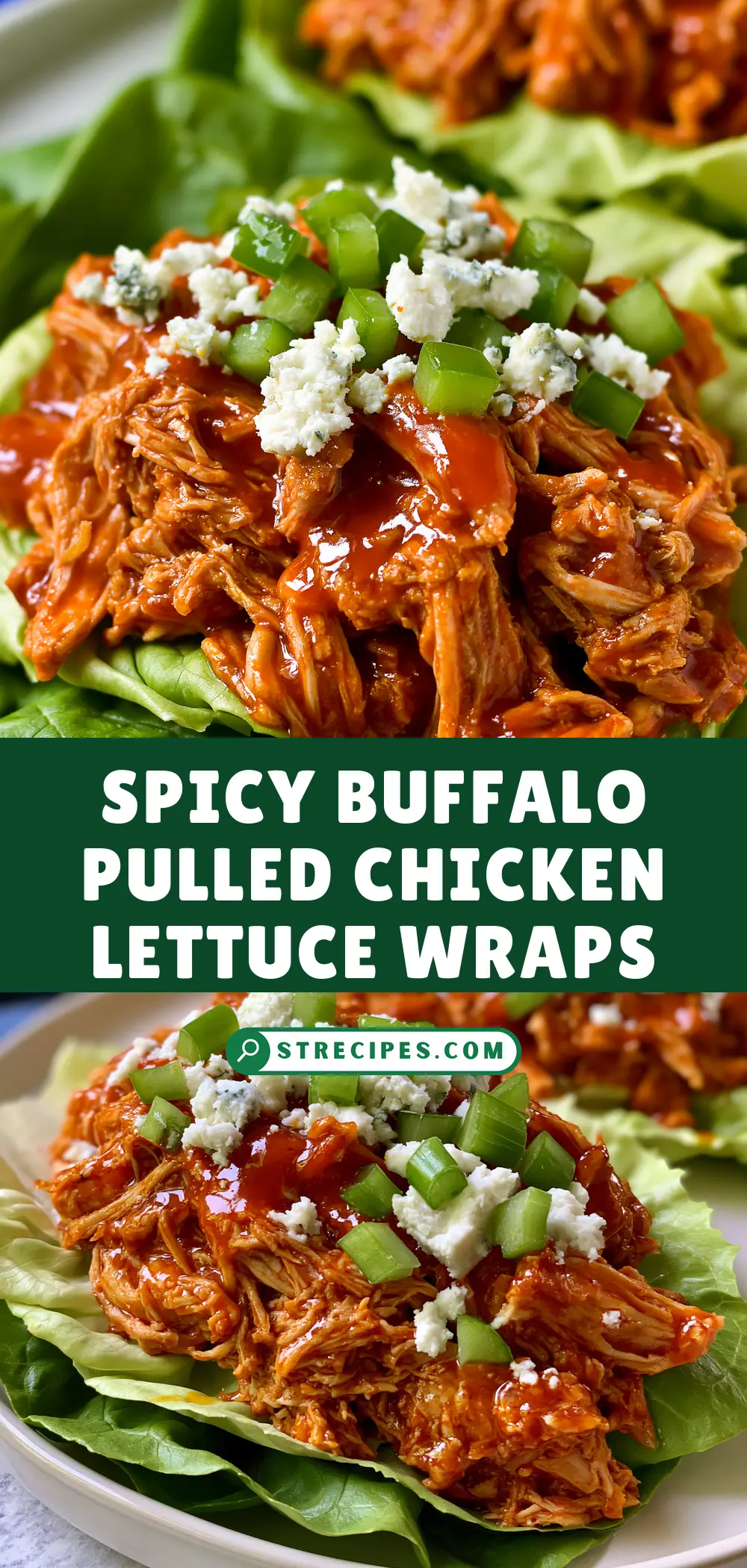 Spicy Buffalo Pulled Chicken Lettuce Wraps Spicy Buffalo Pulled Chicken Lettuce Wraps — homemade buffalo chicken lettuce wraps recipe