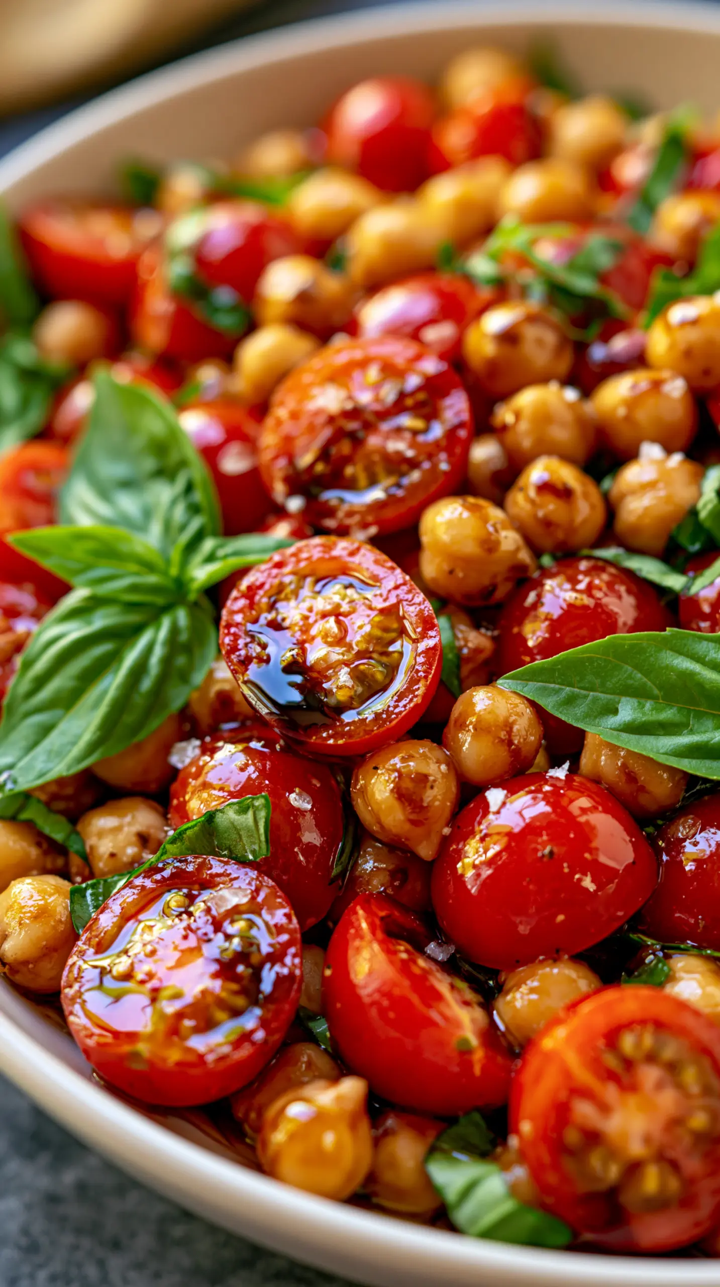 Summer Chickpea Salad Easy Tomato Basil Recipe Step-by-step preparation of Summer Chickpea Salad Easy Tomato Basil Recipe (summer chickpea salad)