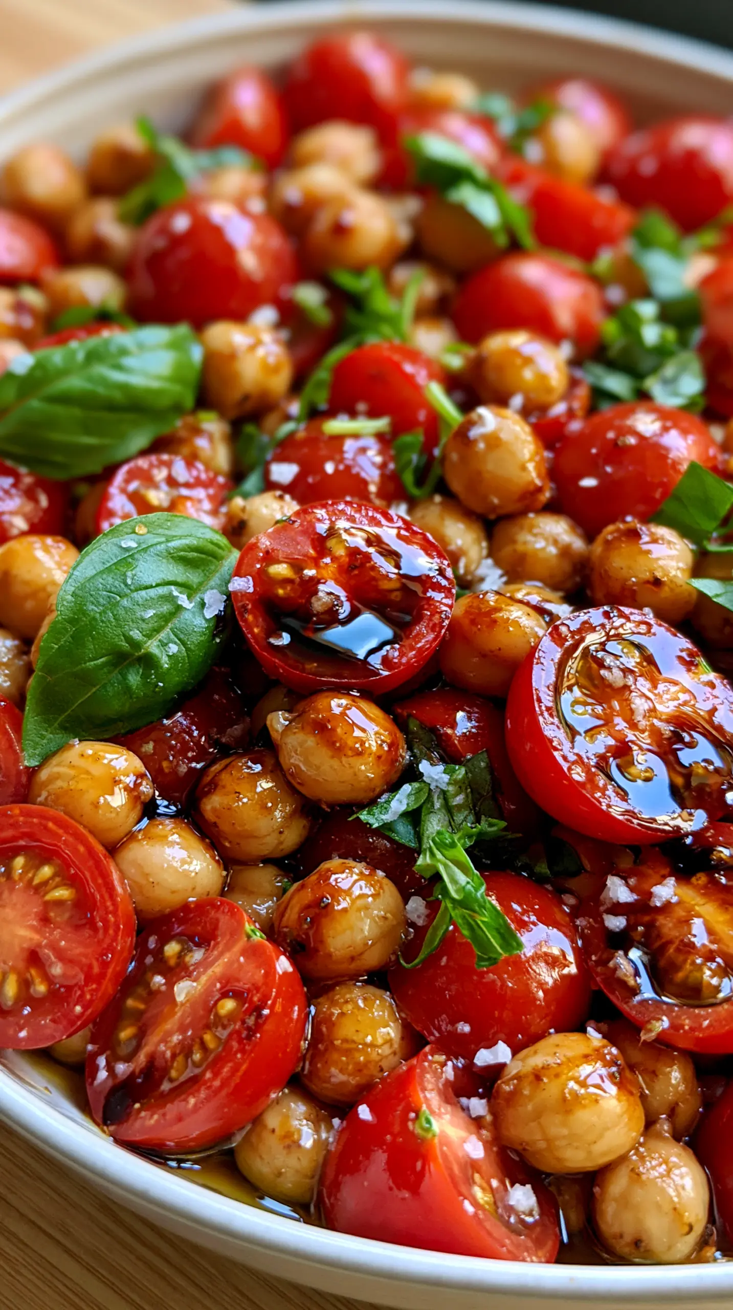 Summer Chickpea Salad Easy Tomato Basil Recipe Serving suggestion for Summer Chickpea Salad Easy Tomato Basil Recipe — summer chickpea salad